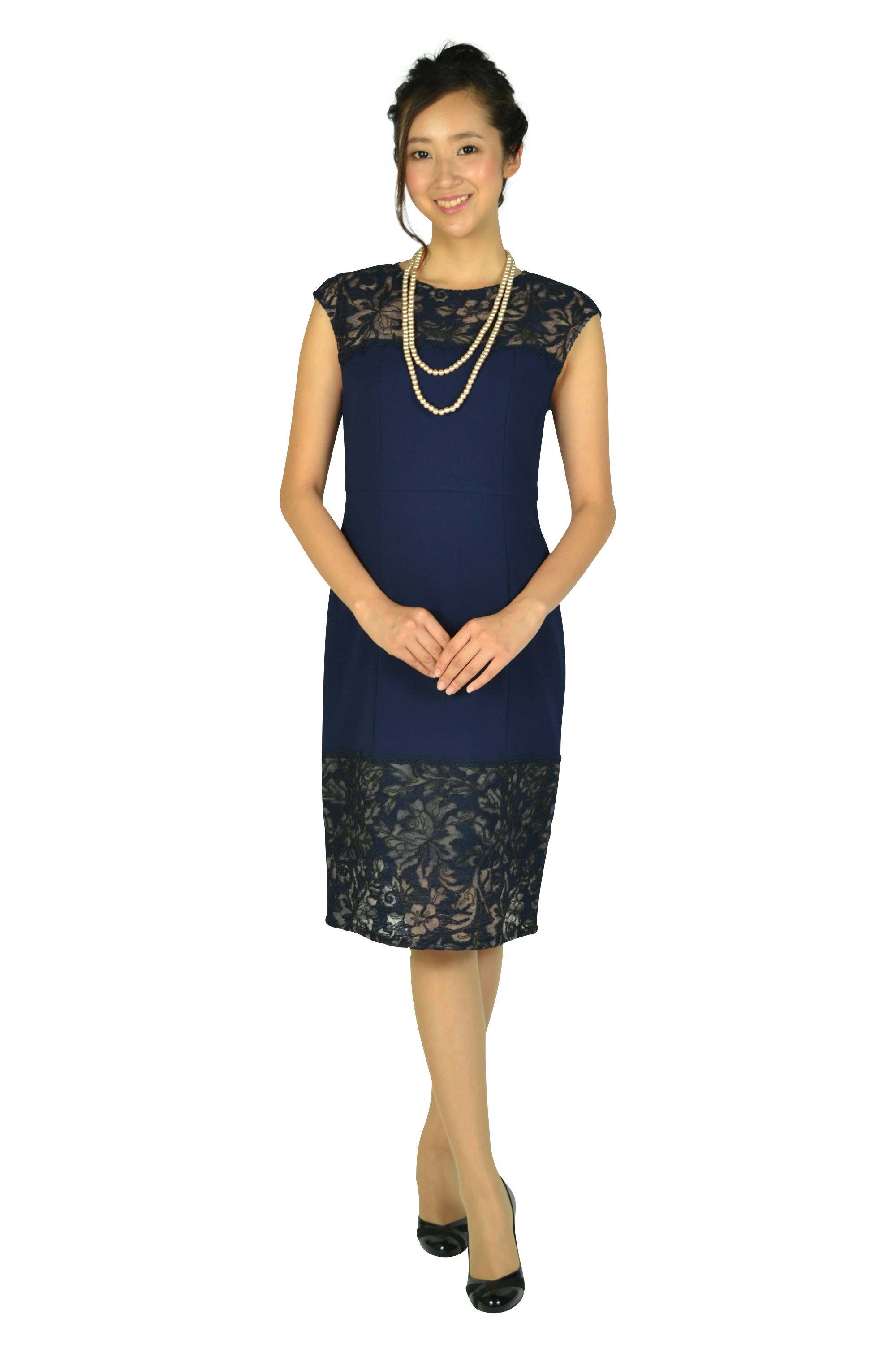 DIAGRAM シースルーレースネイビードレス (S〜M) をレンタル - 結婚式