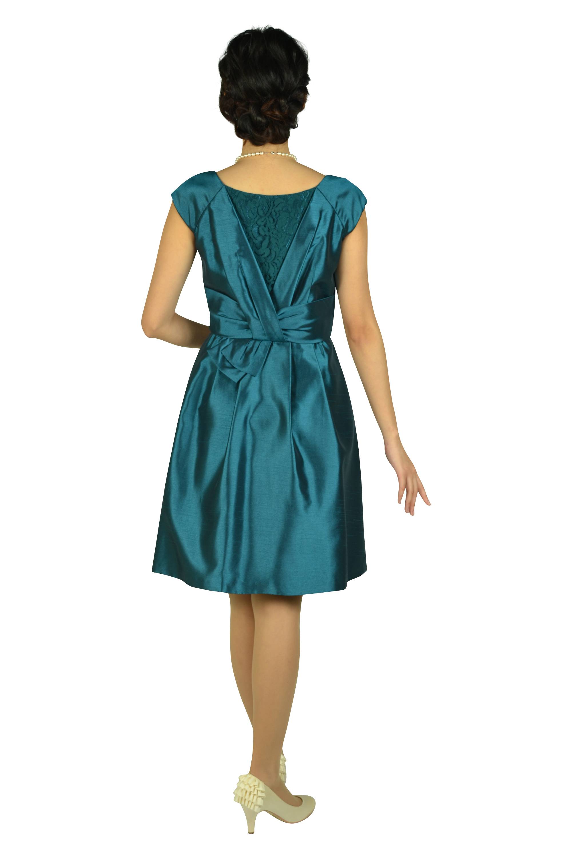 光沢シャンタングリーンドレス