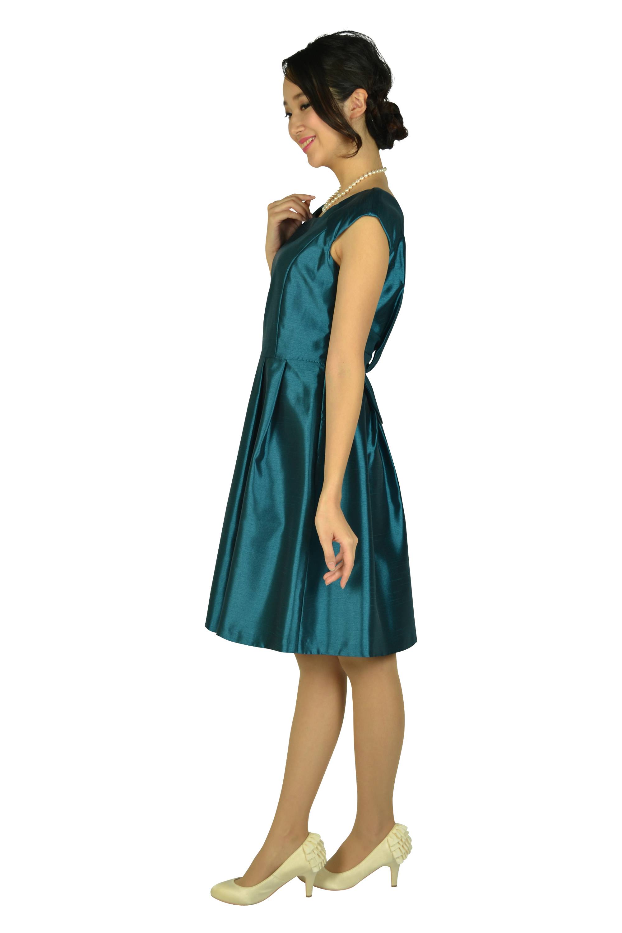 光沢シャンタングリーンドレス