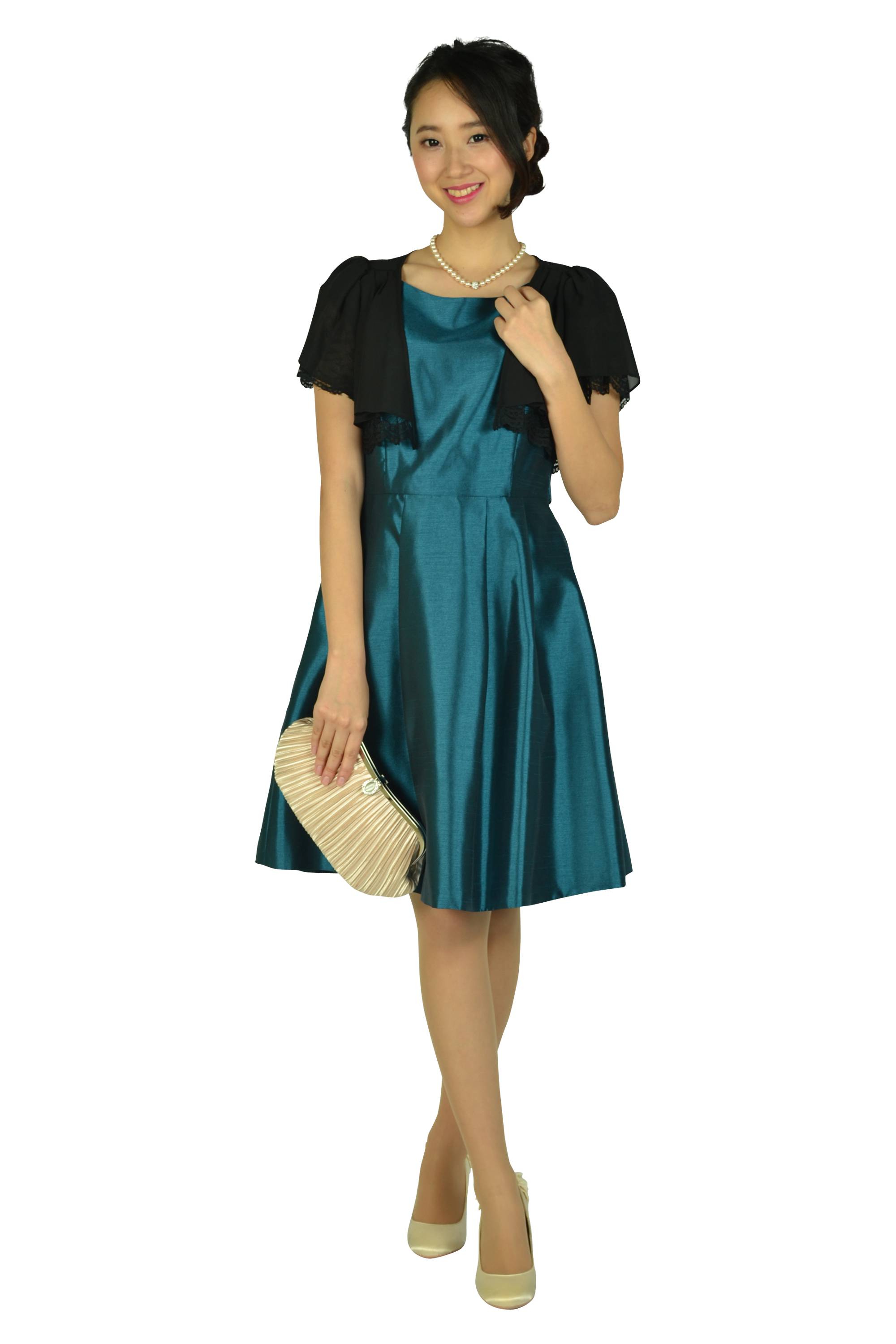 光沢シャンタングリーンドレス