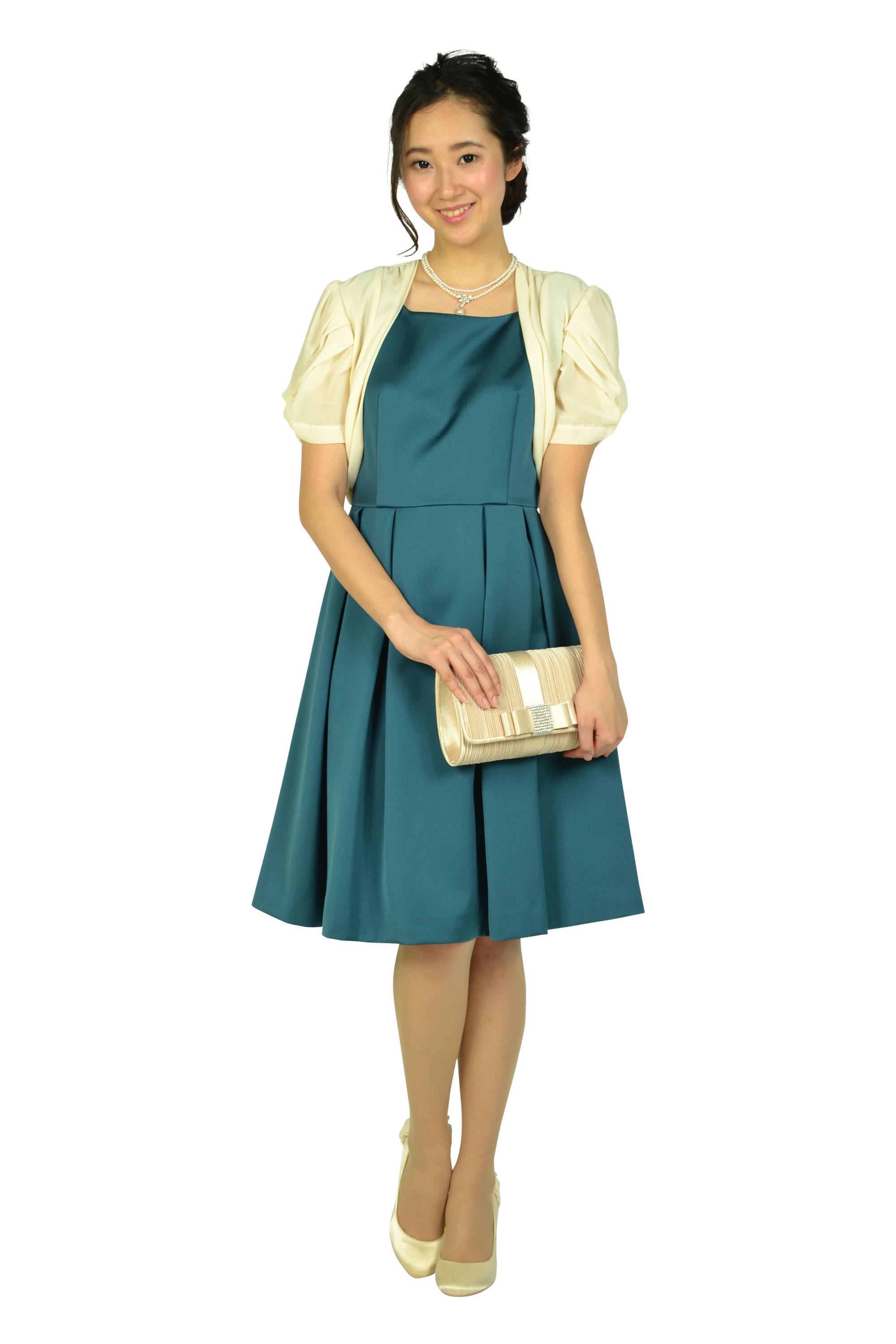 袖タックフェミニンアイボリーボレロ