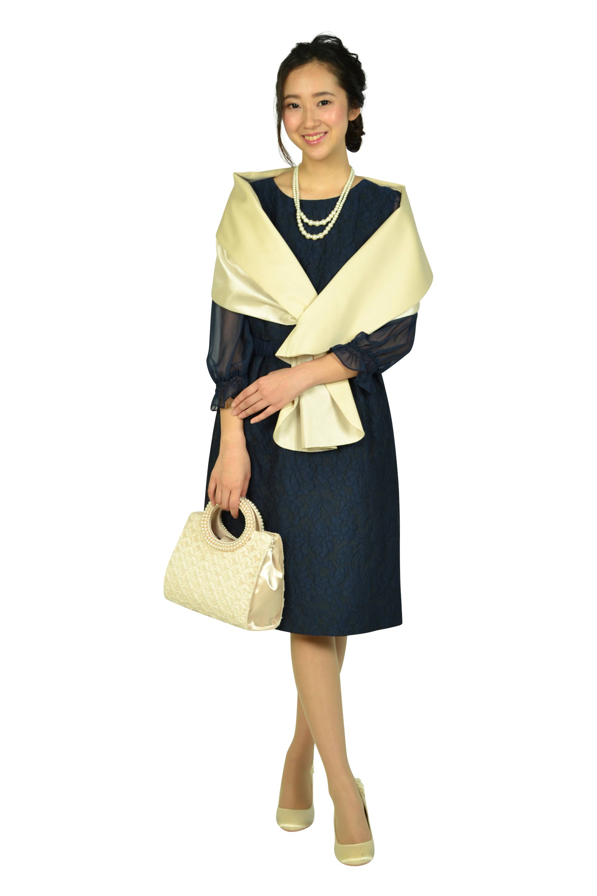 シンプルエレガントパール2連ネックレス