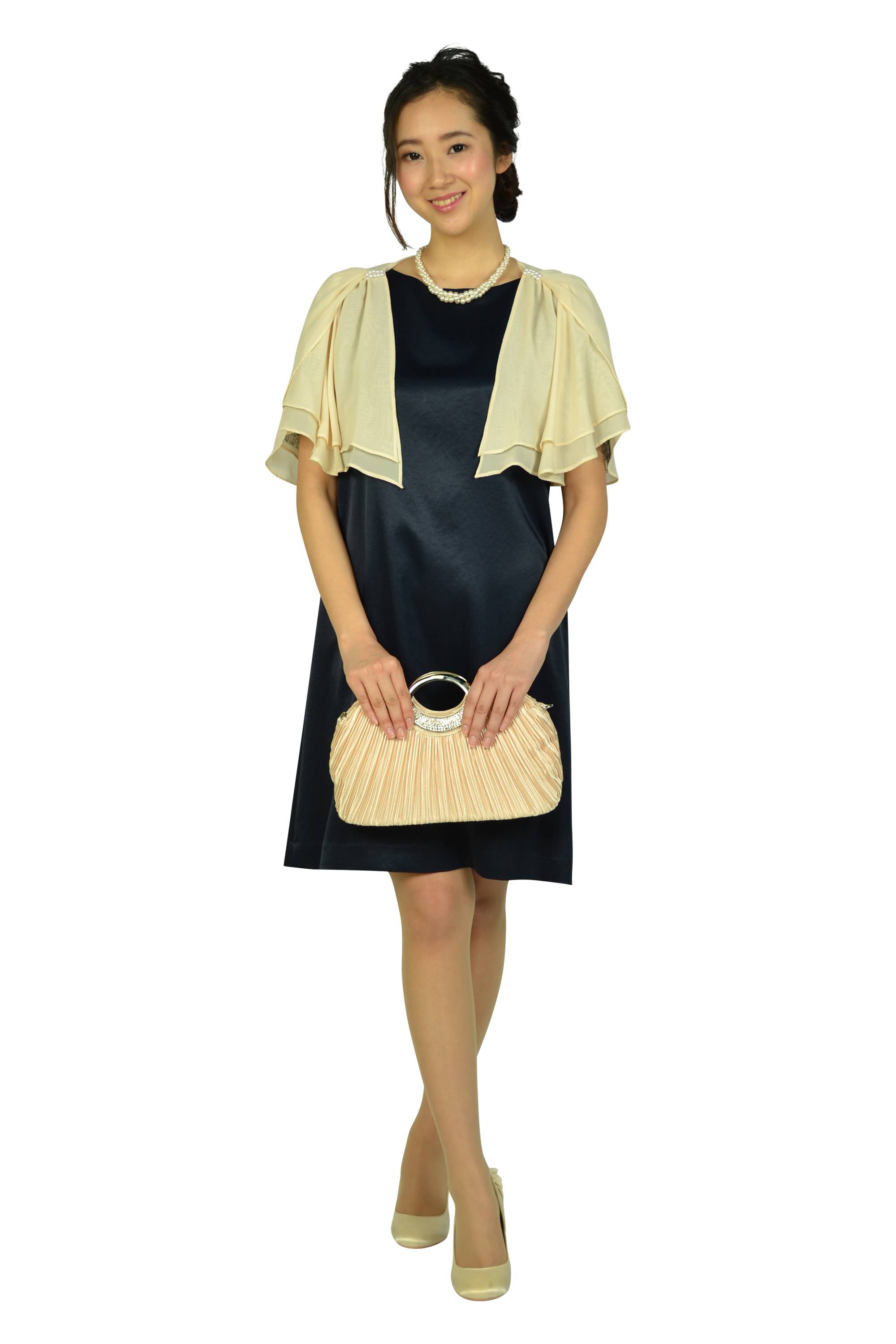 ラッフル袖パールアイボリーボレロ