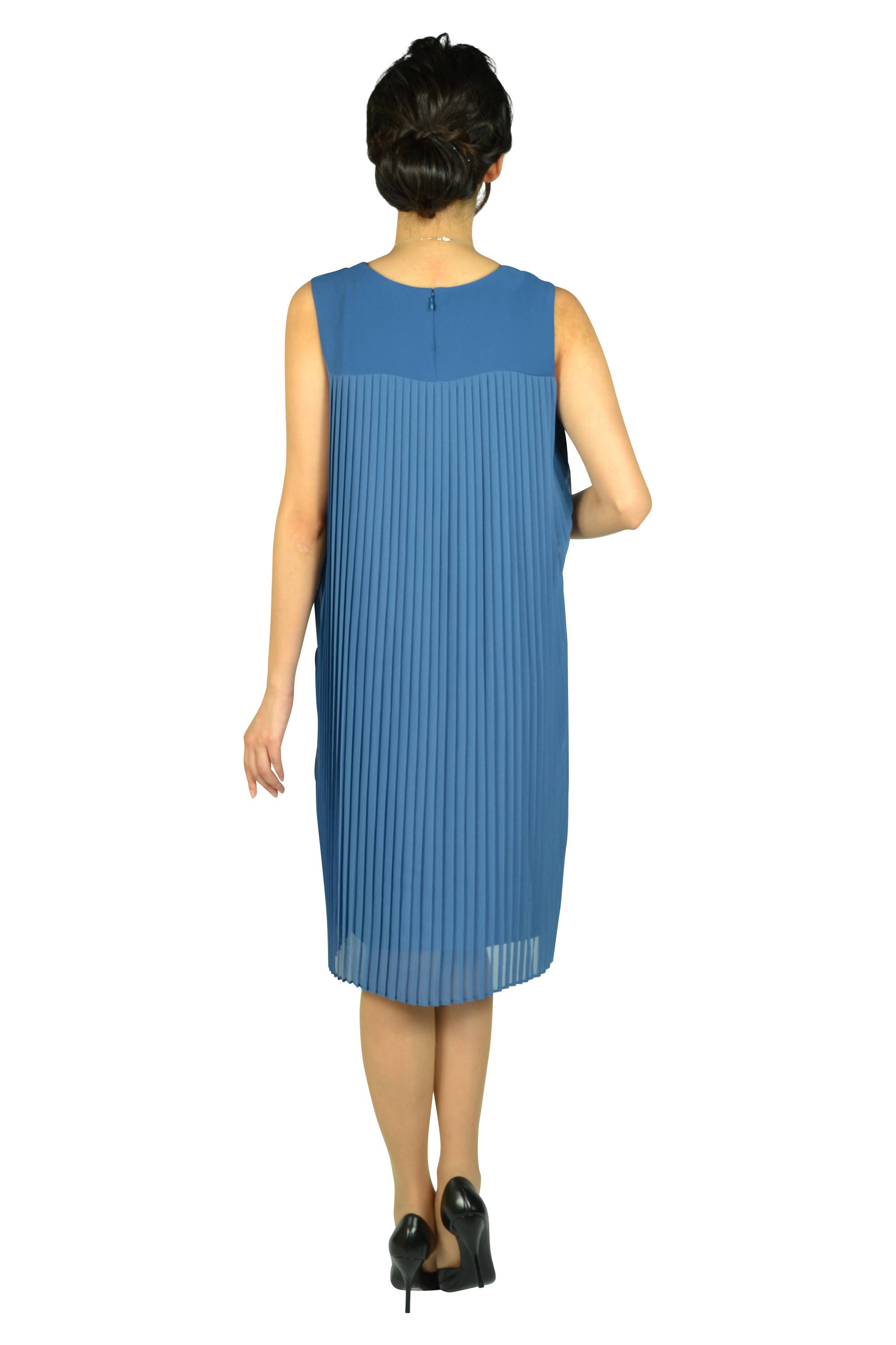 Vネックビジュブルードレス