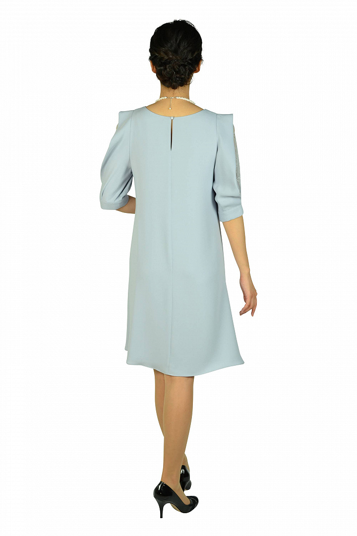 レーススリーブライトグレードレス