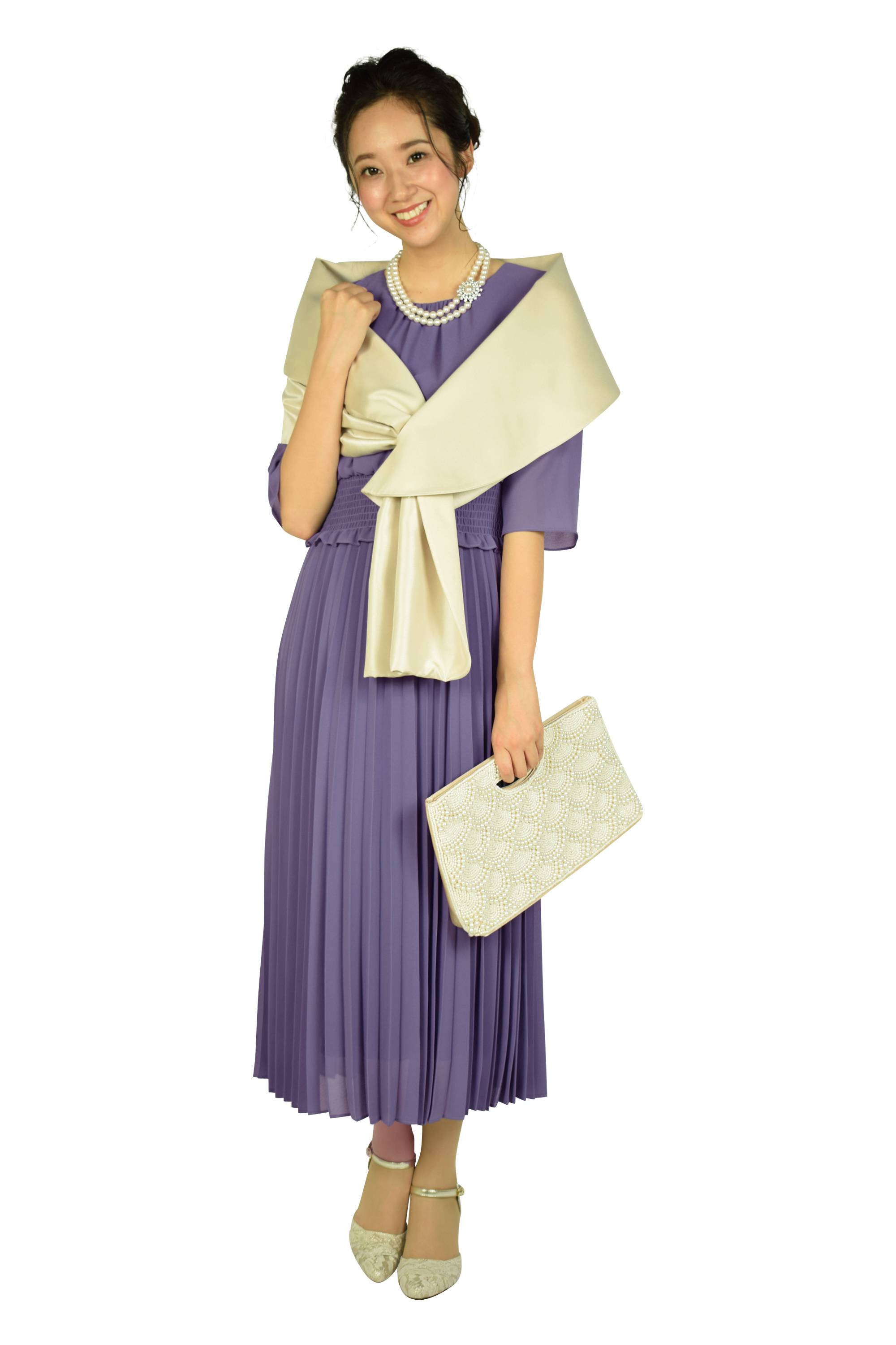 贅沢パール大きめシャンパンバッグ