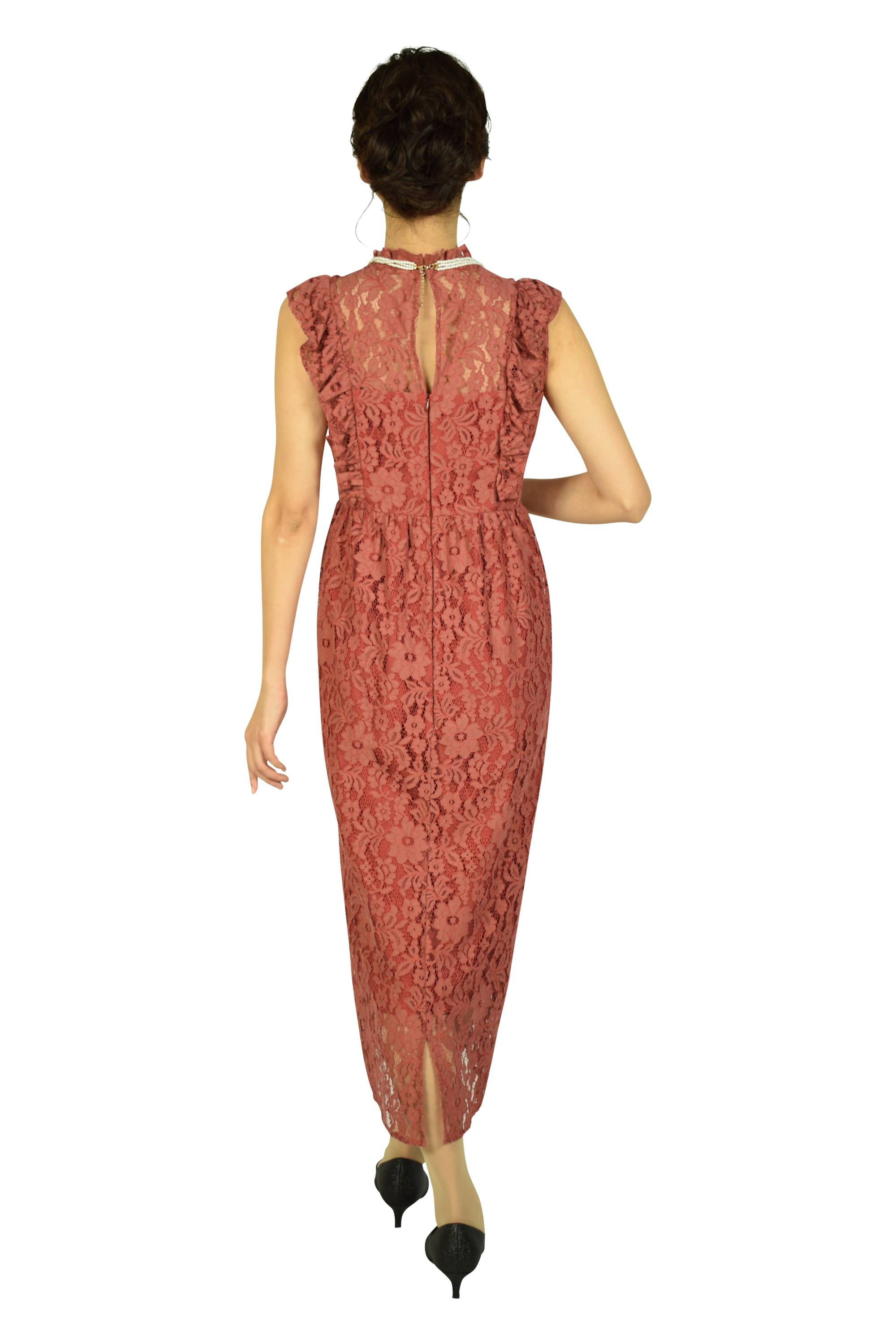 レースマキシレンガドレス