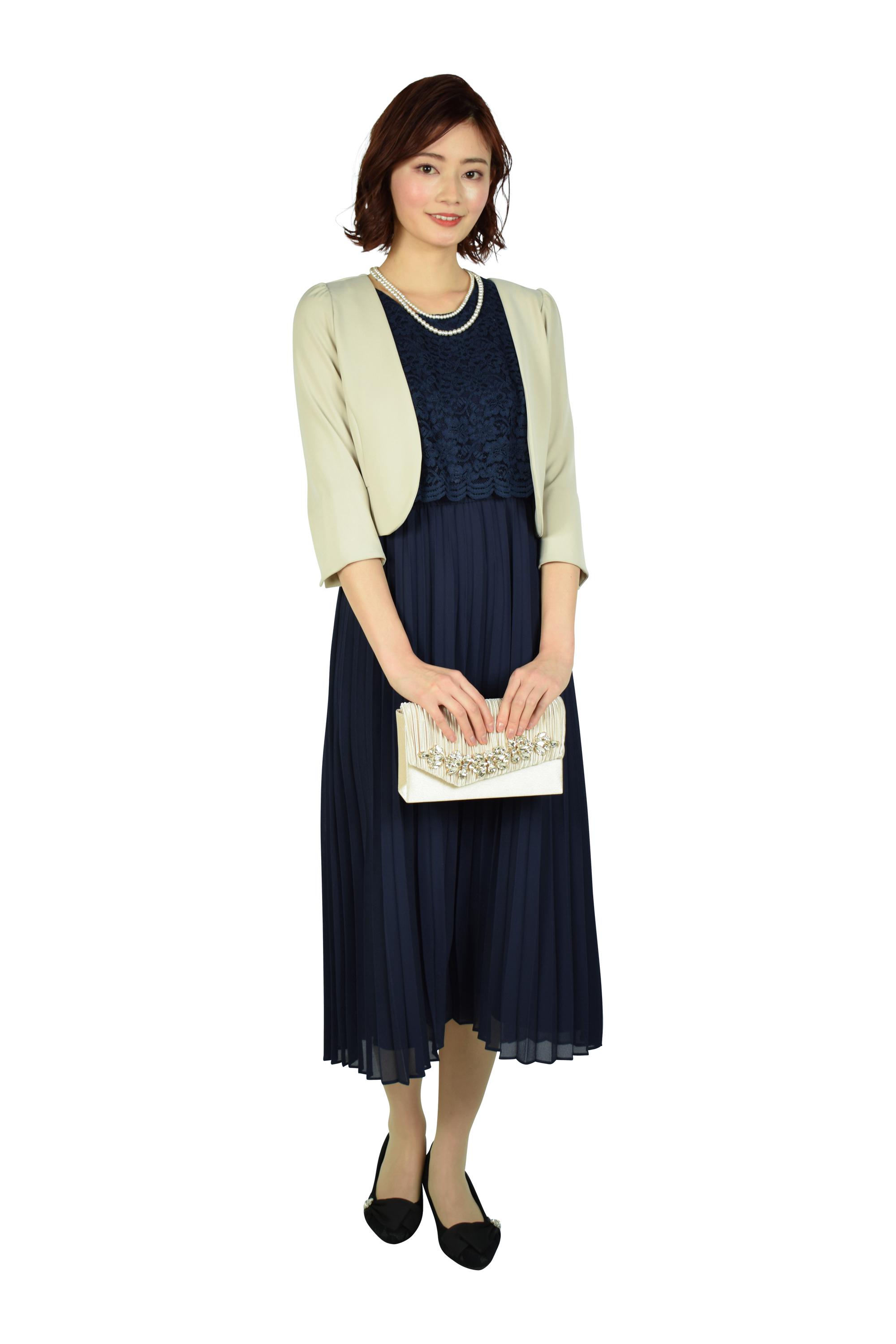 リボン&レースブラックパンプス