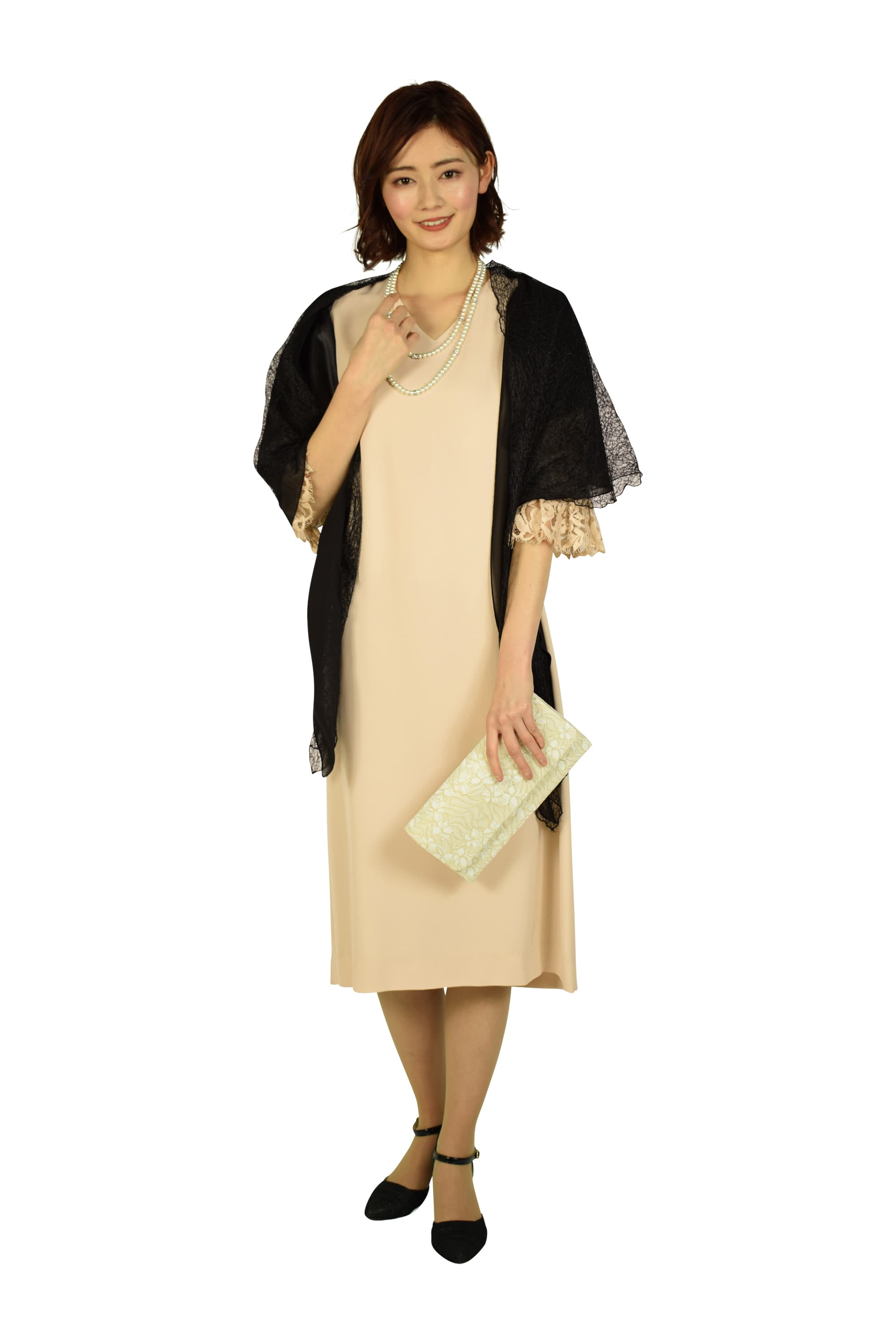 エレガントロングパールネックレス