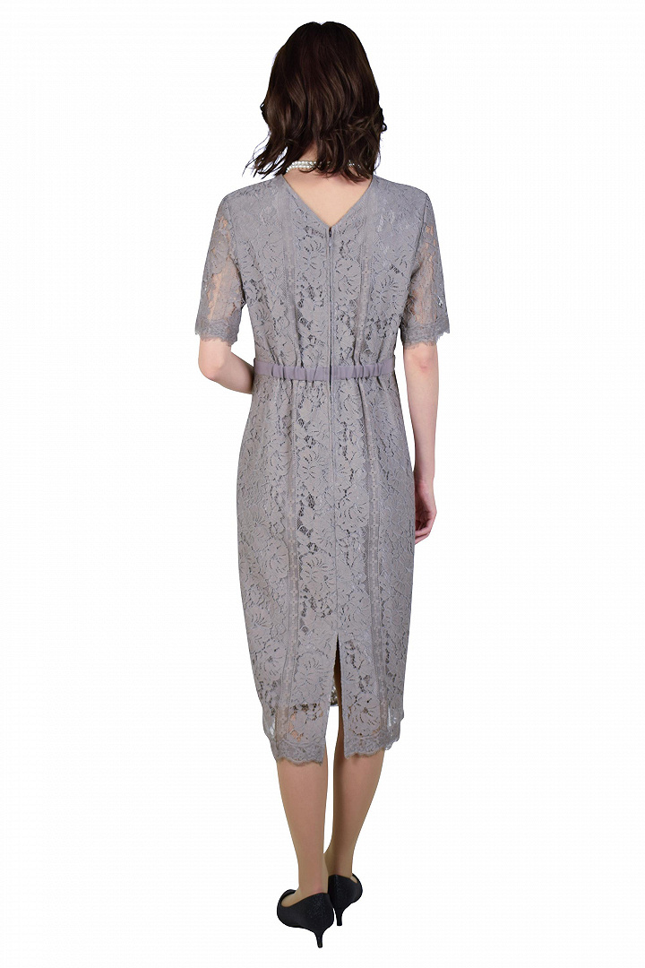 Iライン総レースアッシュブラウンドレス