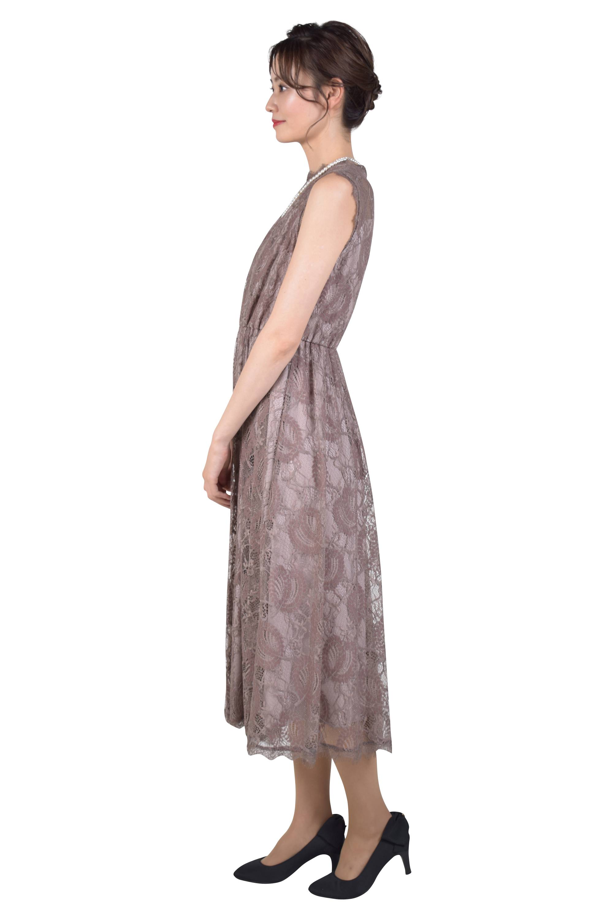 ブライトレースモカドレス