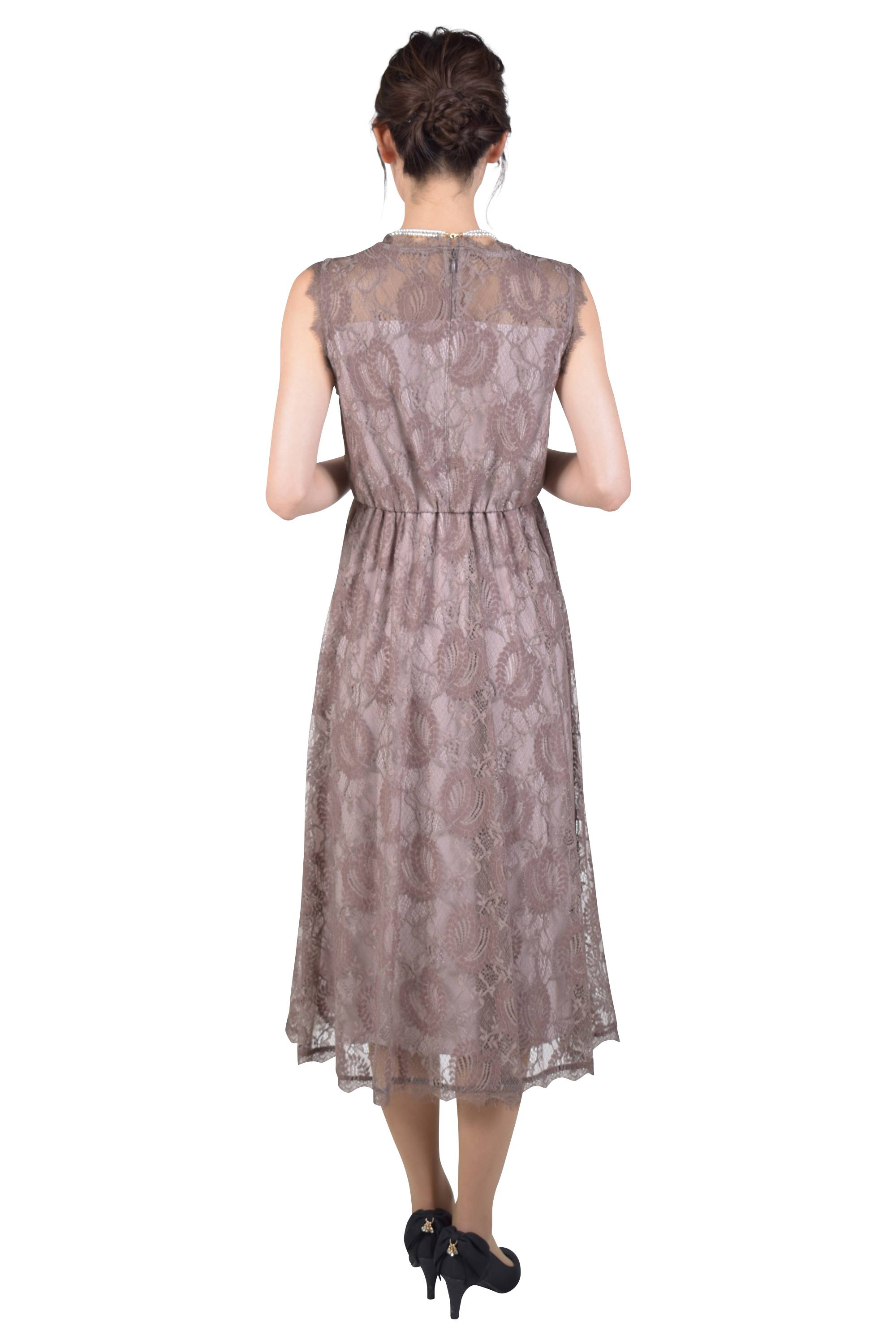 ブライトレースモカドレス