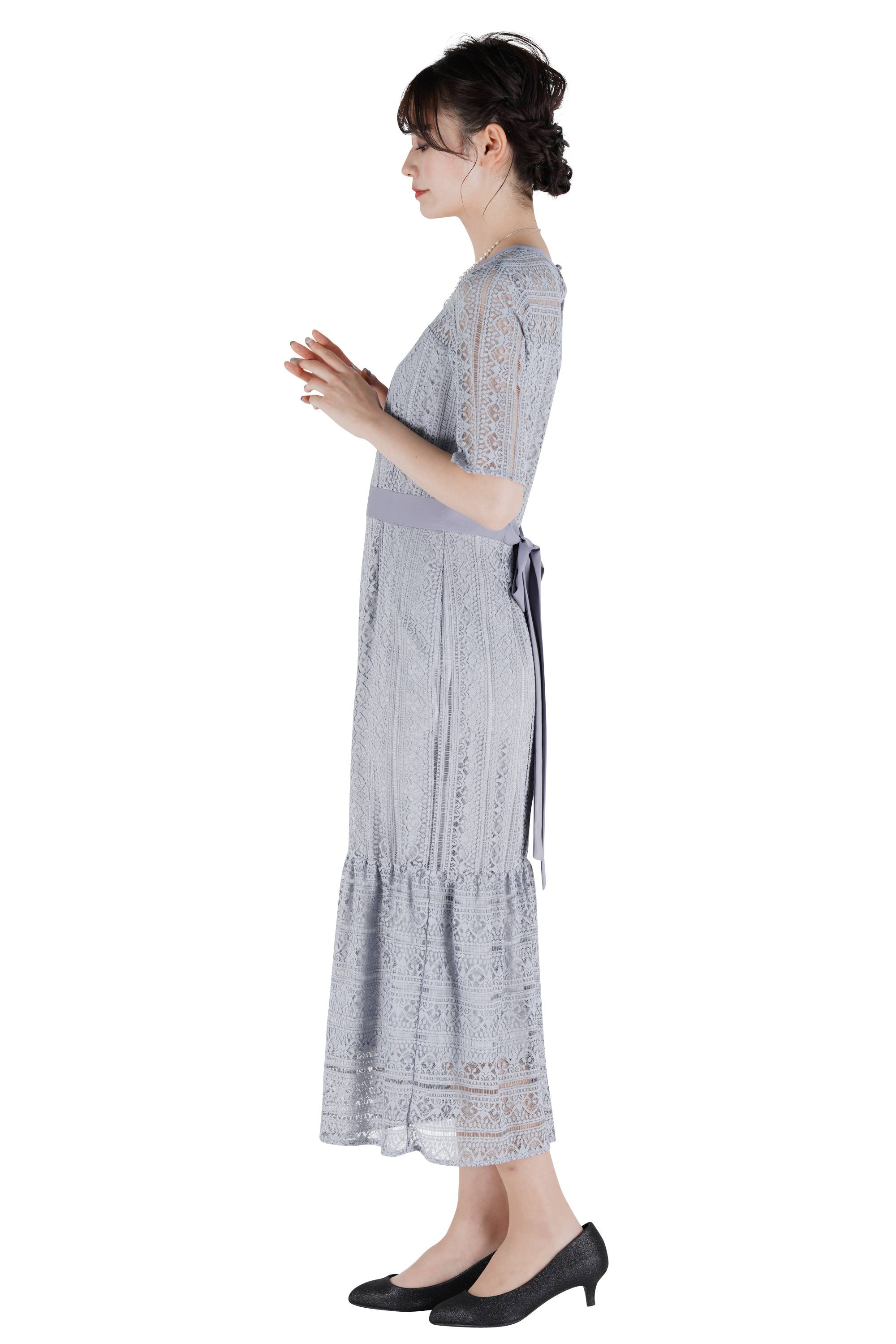 マーメイドはしごレースアイスブルードレス