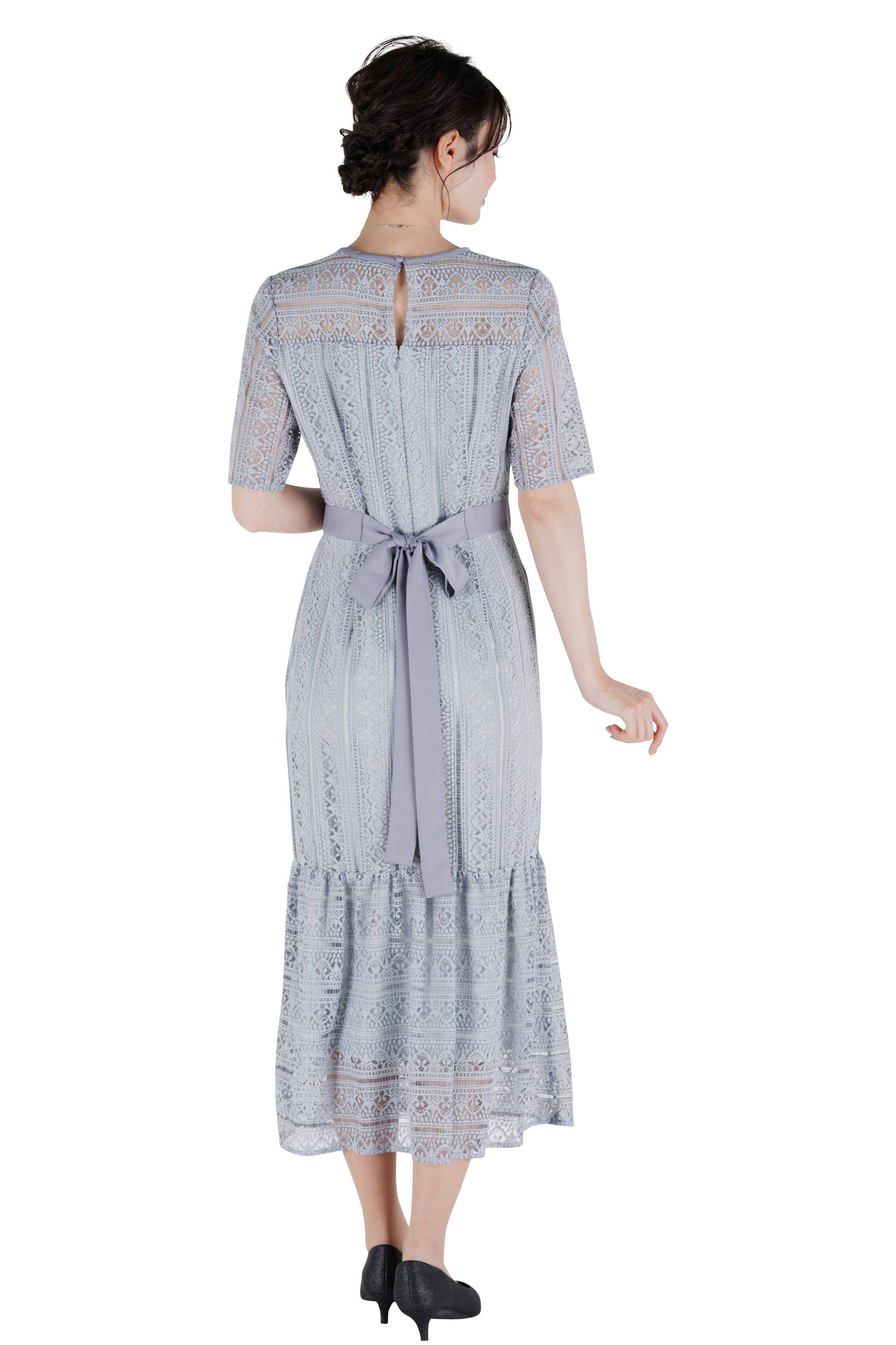 マーメイドはしごレースアイスブルードレス