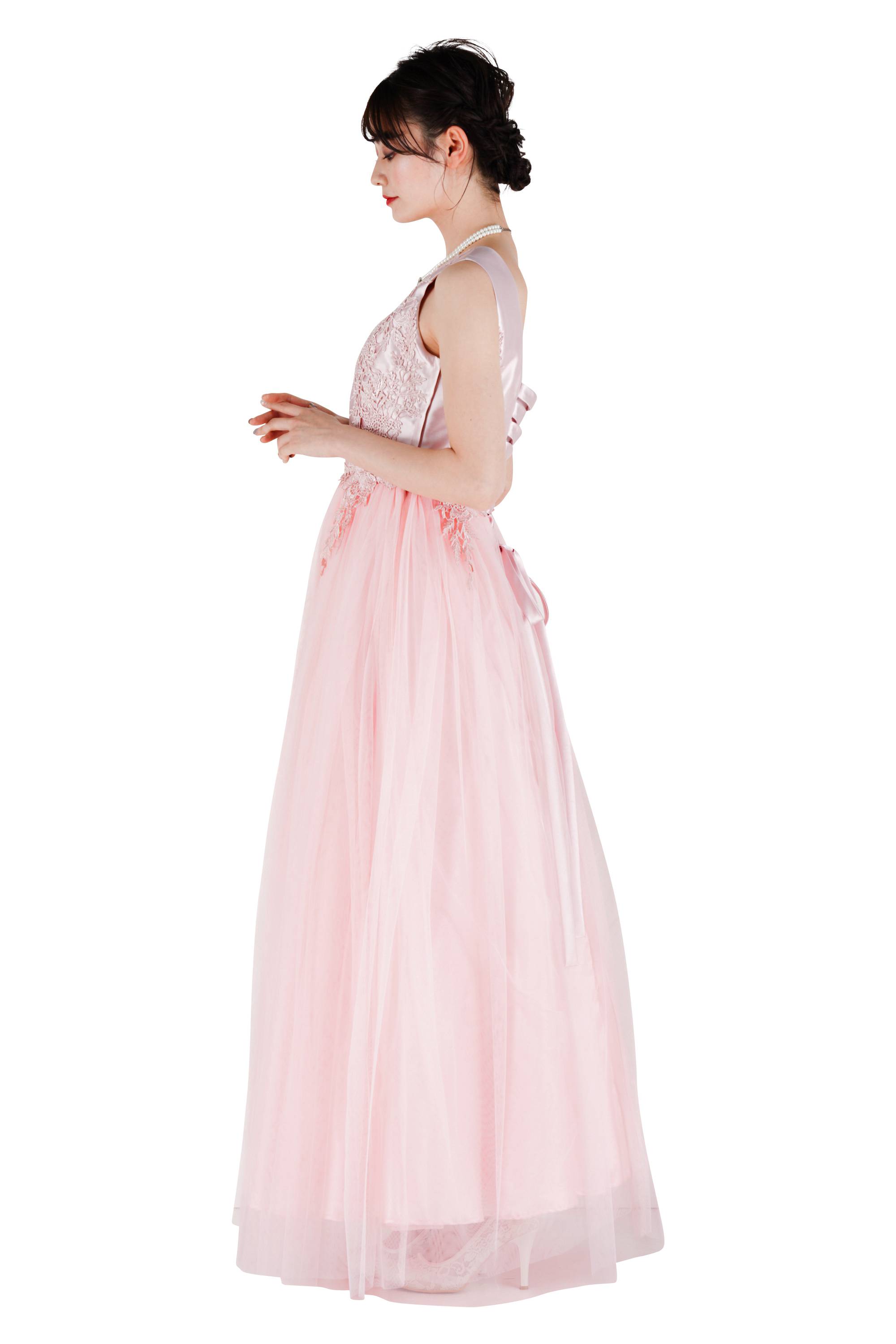 プリンセスラインピンクドレス