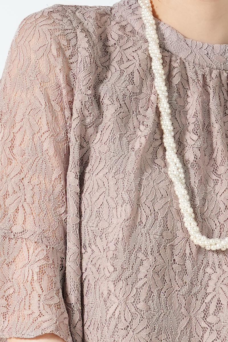 くすみピンクワイドパンツドレス