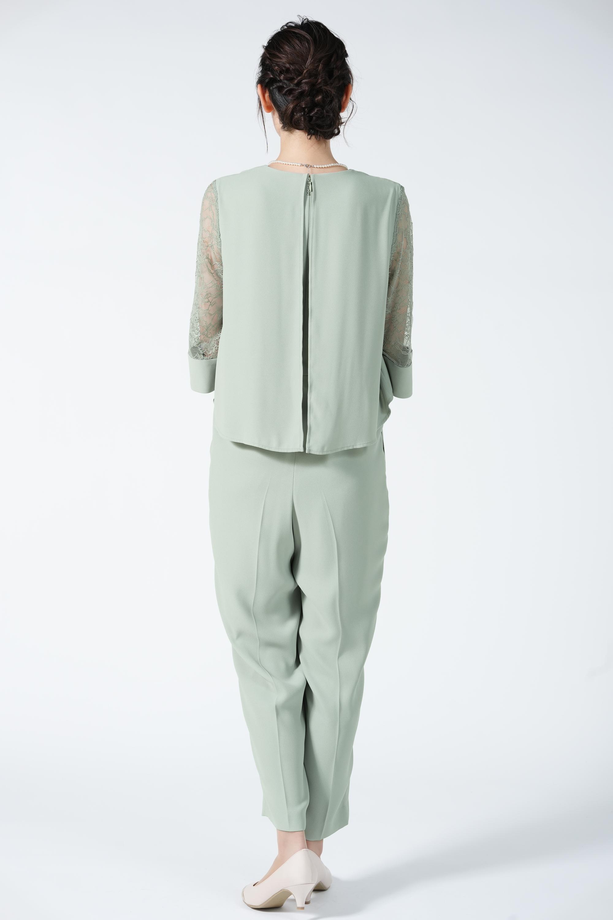 23区 レース袖ミントパンツドレス (M) をレンタル - 結婚式パーティー