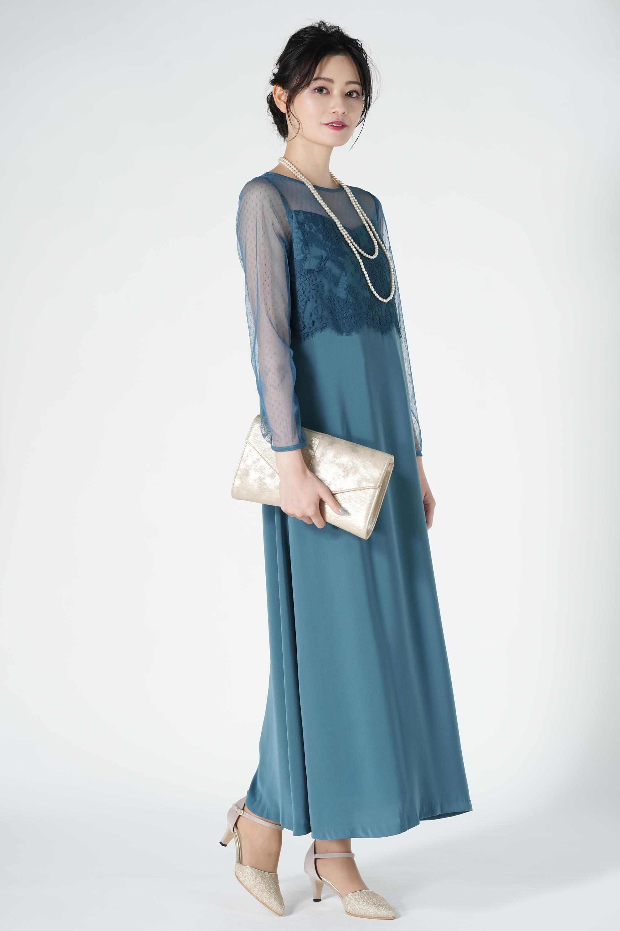 シンプルロングパールネックレス