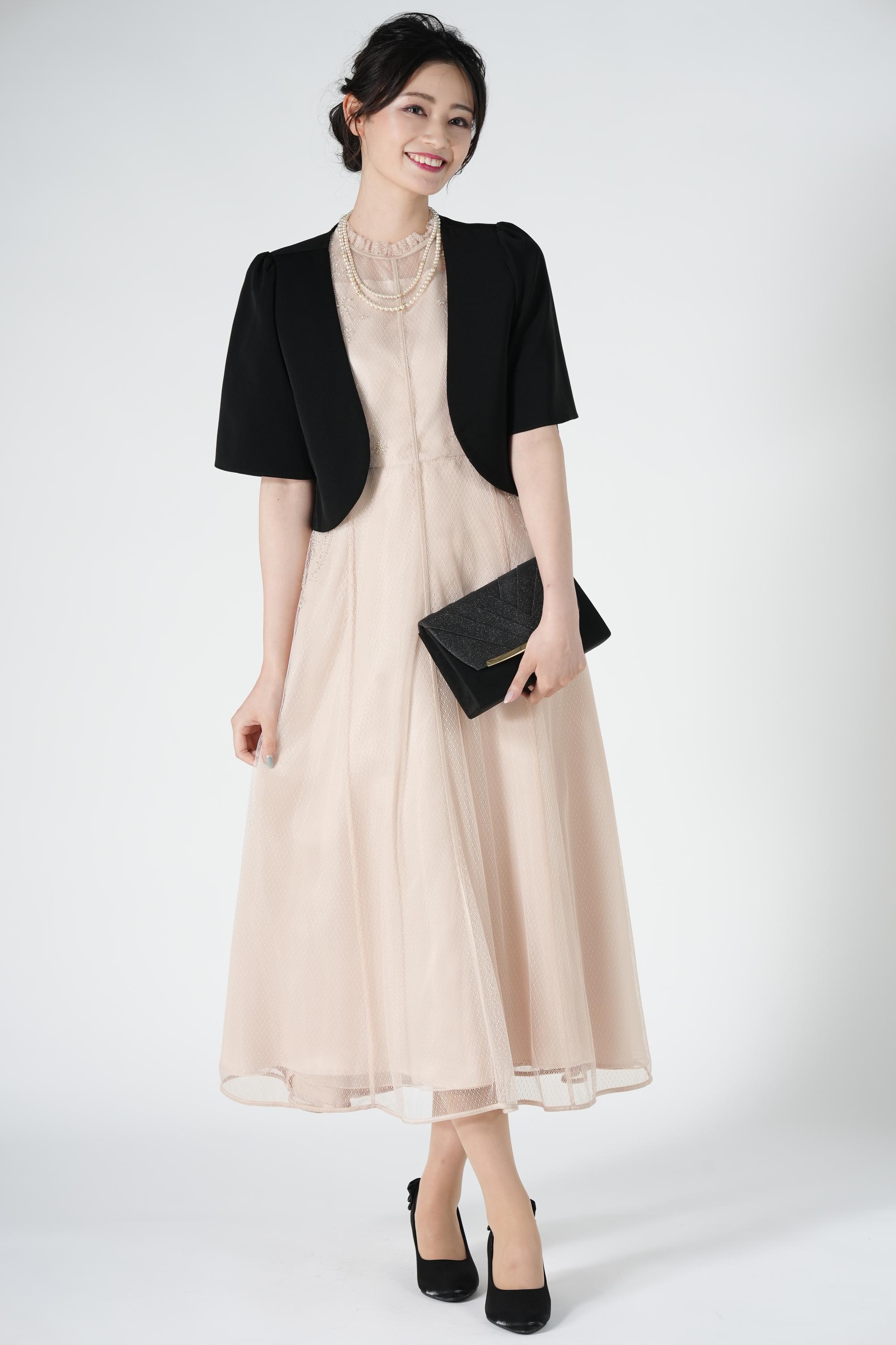 ラメ×スウェードタッチブラックバッグ