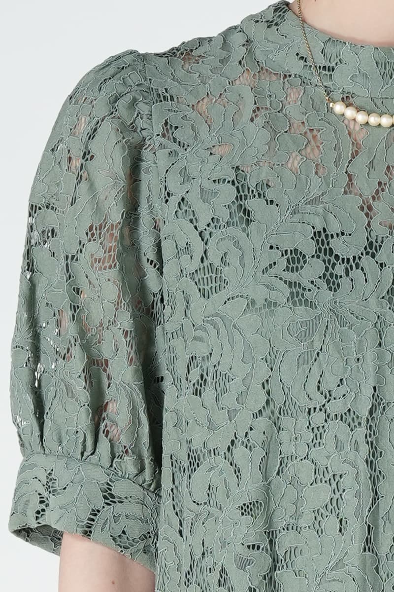 AIMER テントラインゆったりレースグリーンドレス (S〜M) をレンタル