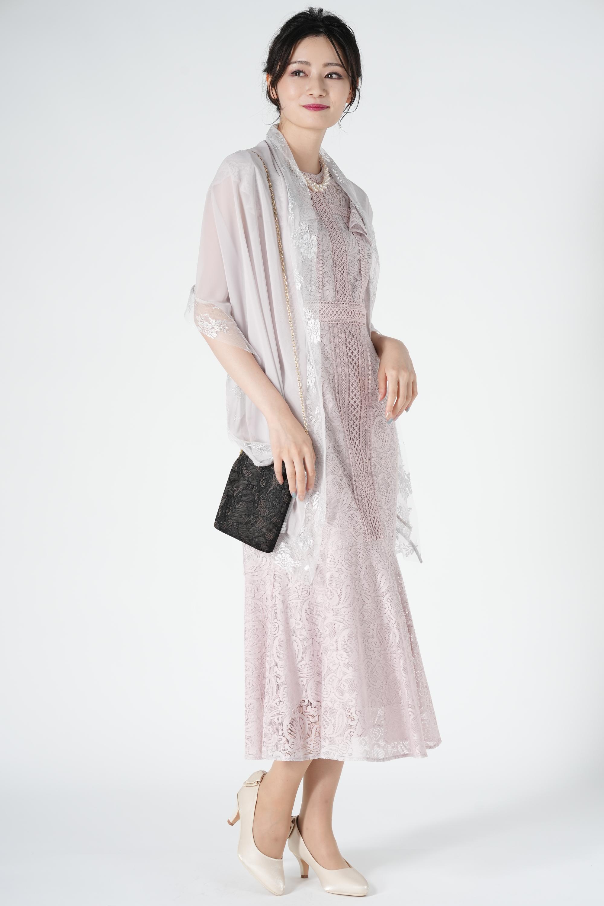 JILLSTUART フリル袖マーメイドピンクドレス (M) をレンタル