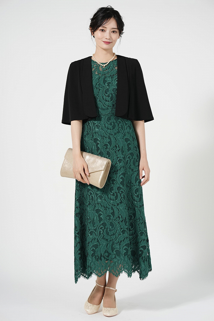 総レース&ラメヒールシャンパンパンプス