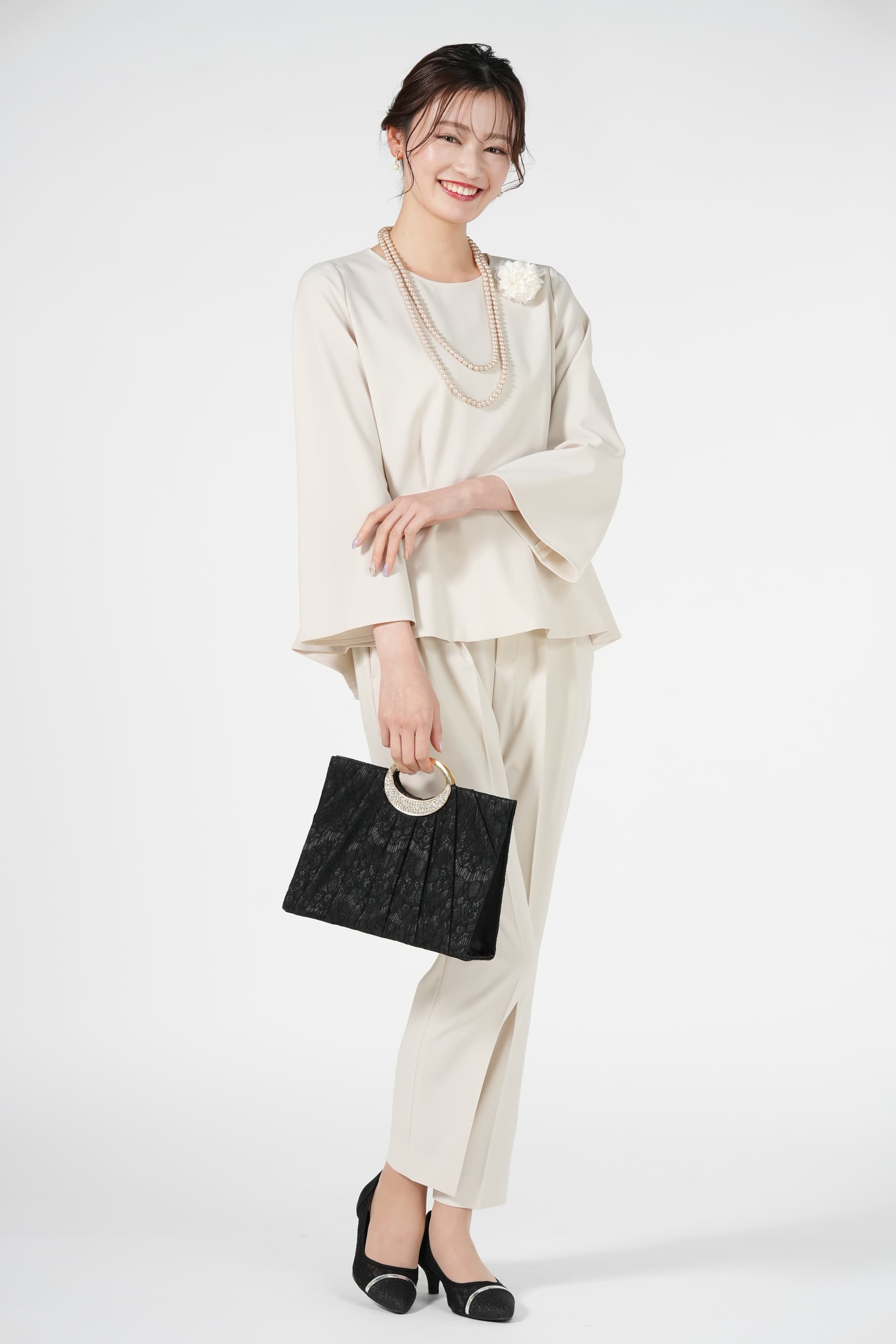 モカロングパールネックレス