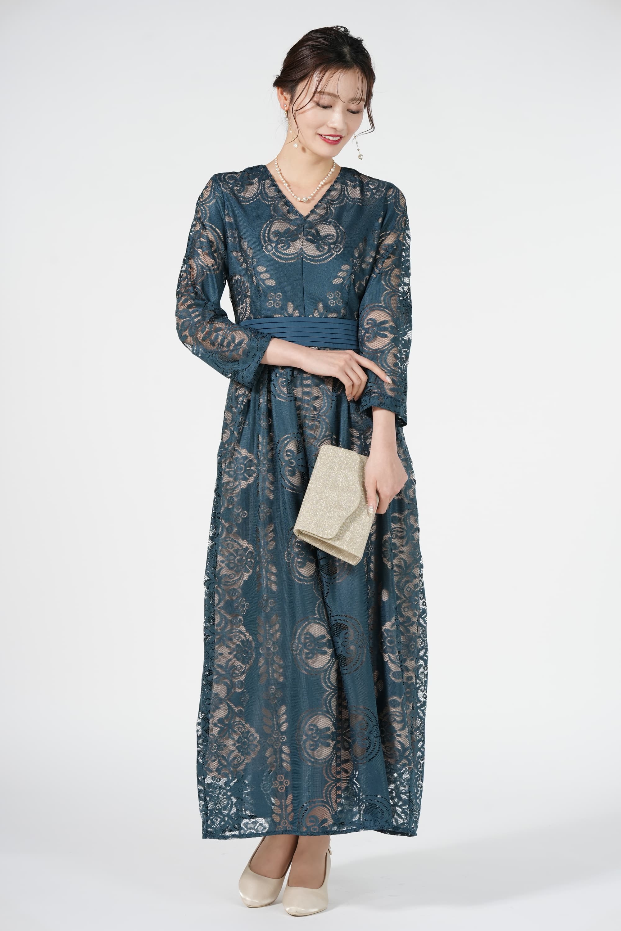 華奢ボールパールゴールドネックレス