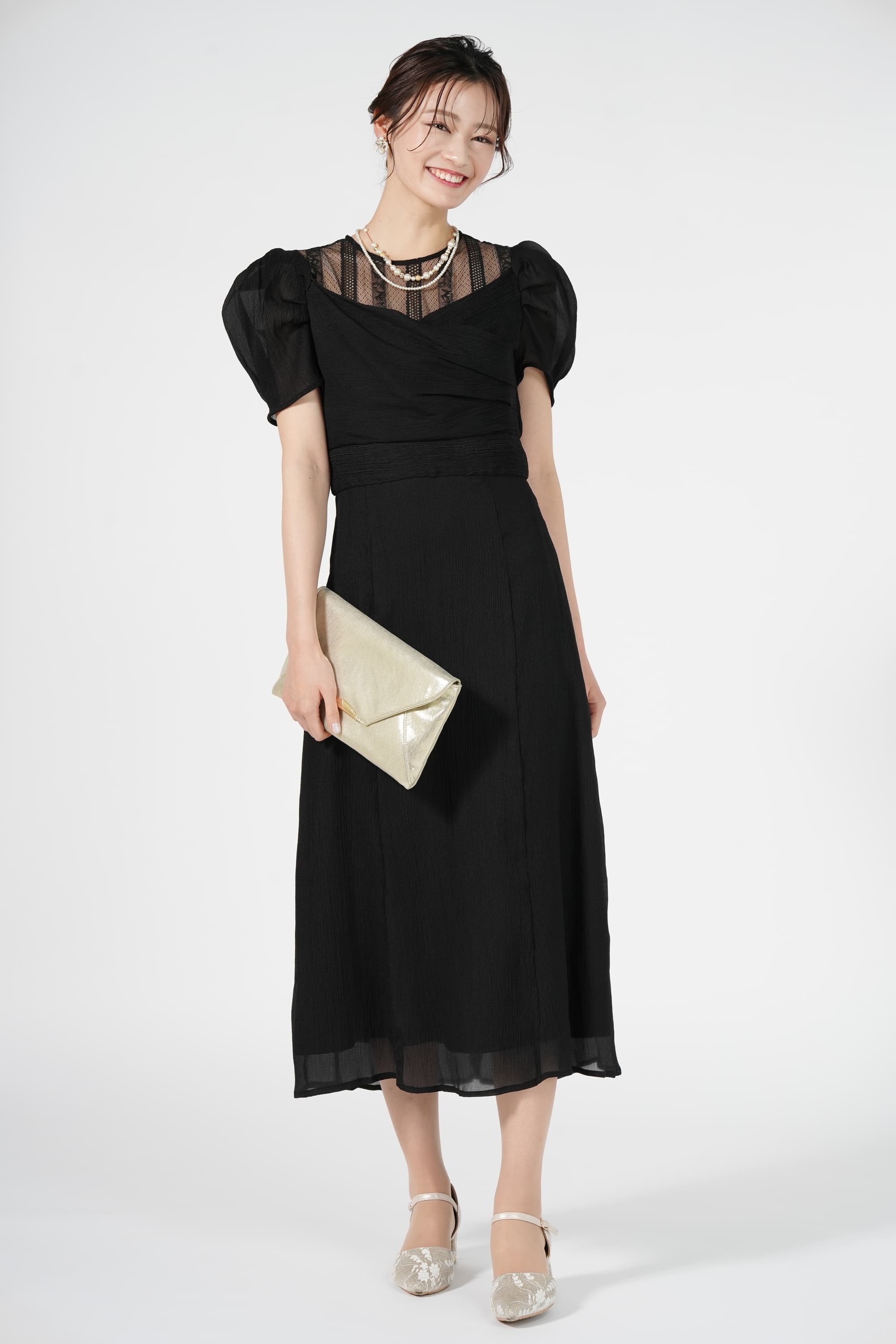 シャイニーゴールドクラッチバッグ