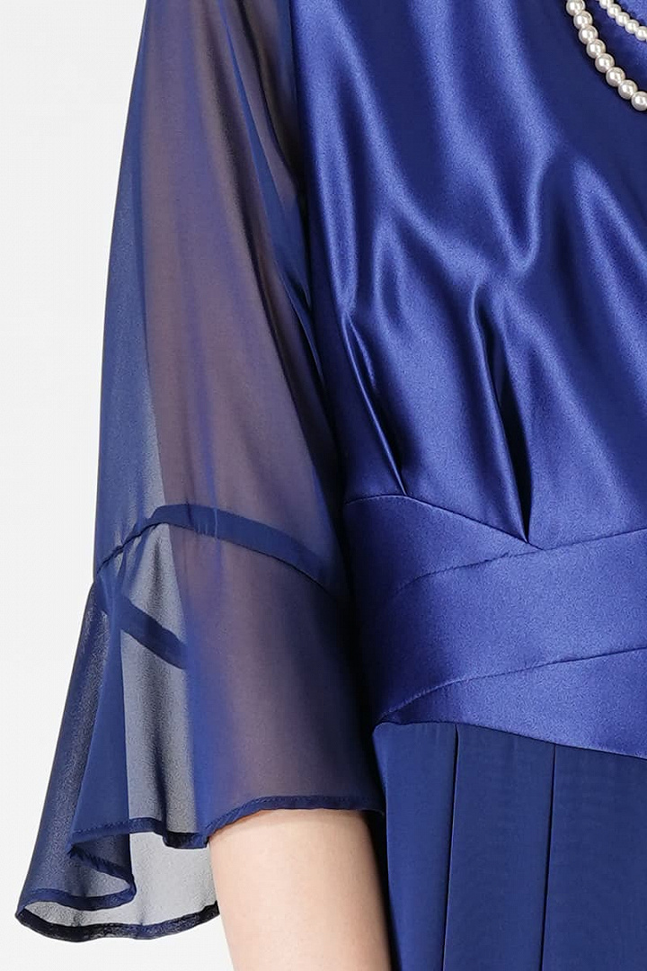 クラシカル上品ネイビーロングドレス