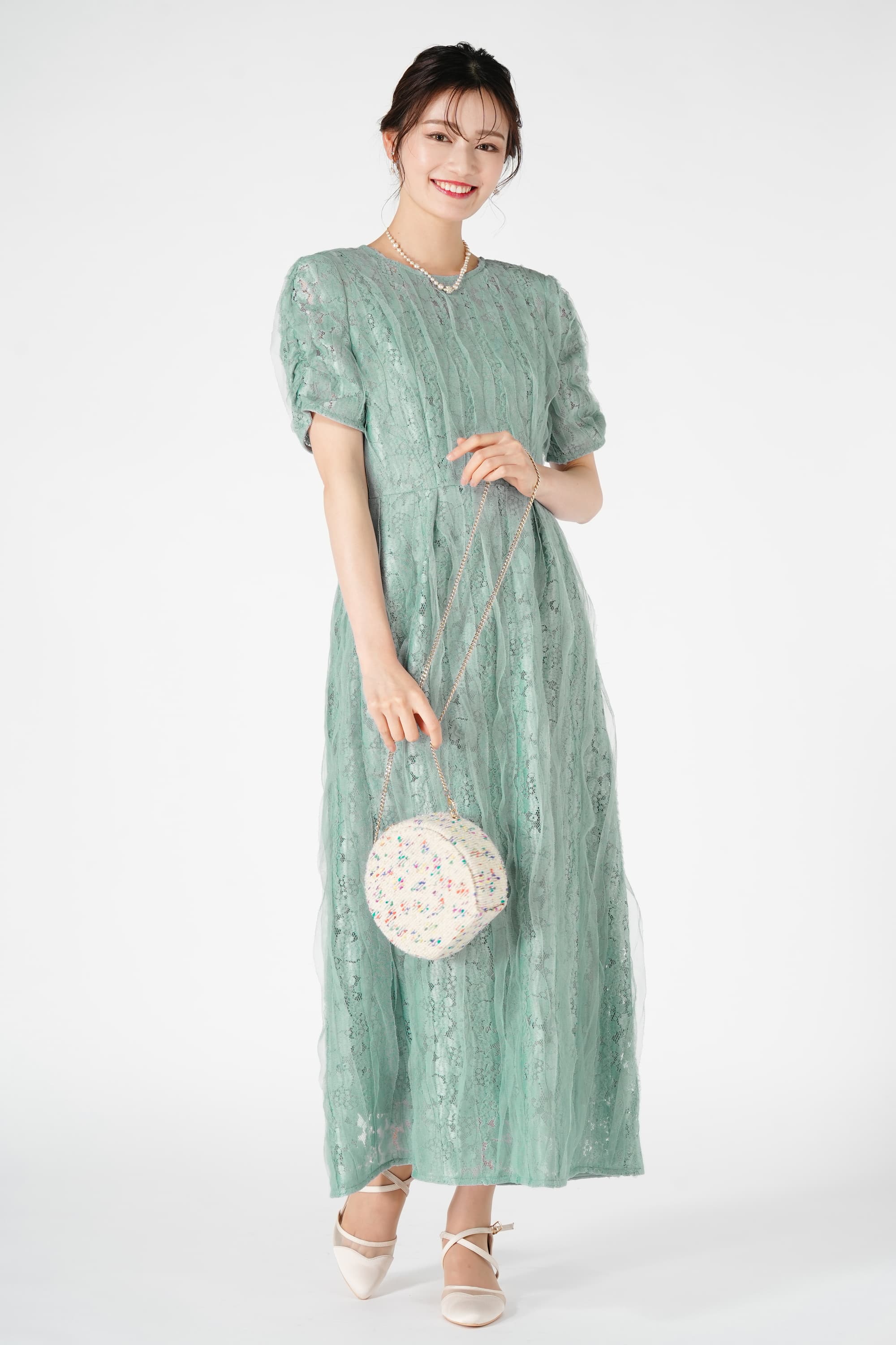 華奢ボールパールゴールドネックレス