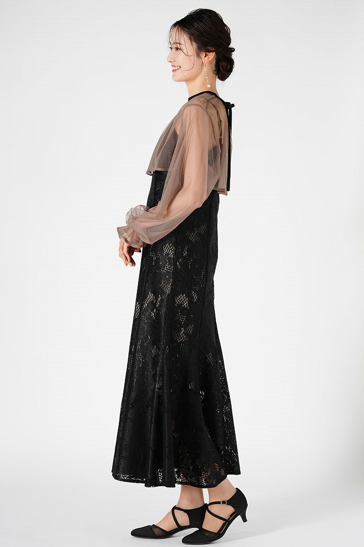 シフォンボレロ&マーメイドブラックドレス