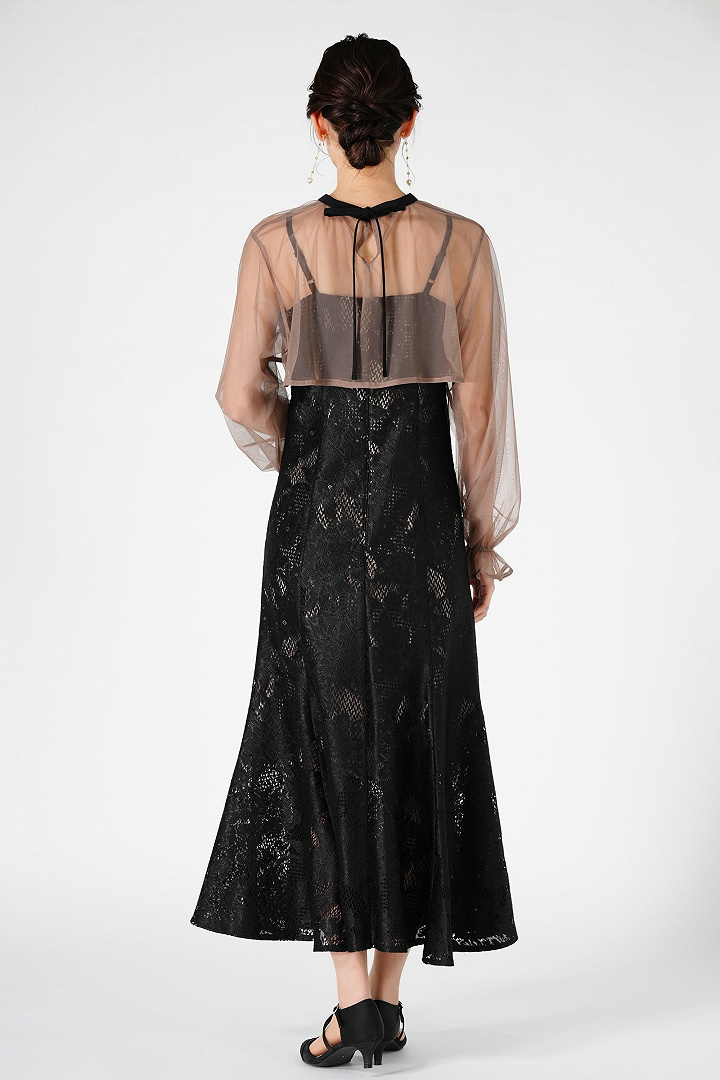 シフォンボレロ&マーメイドブラックドレス