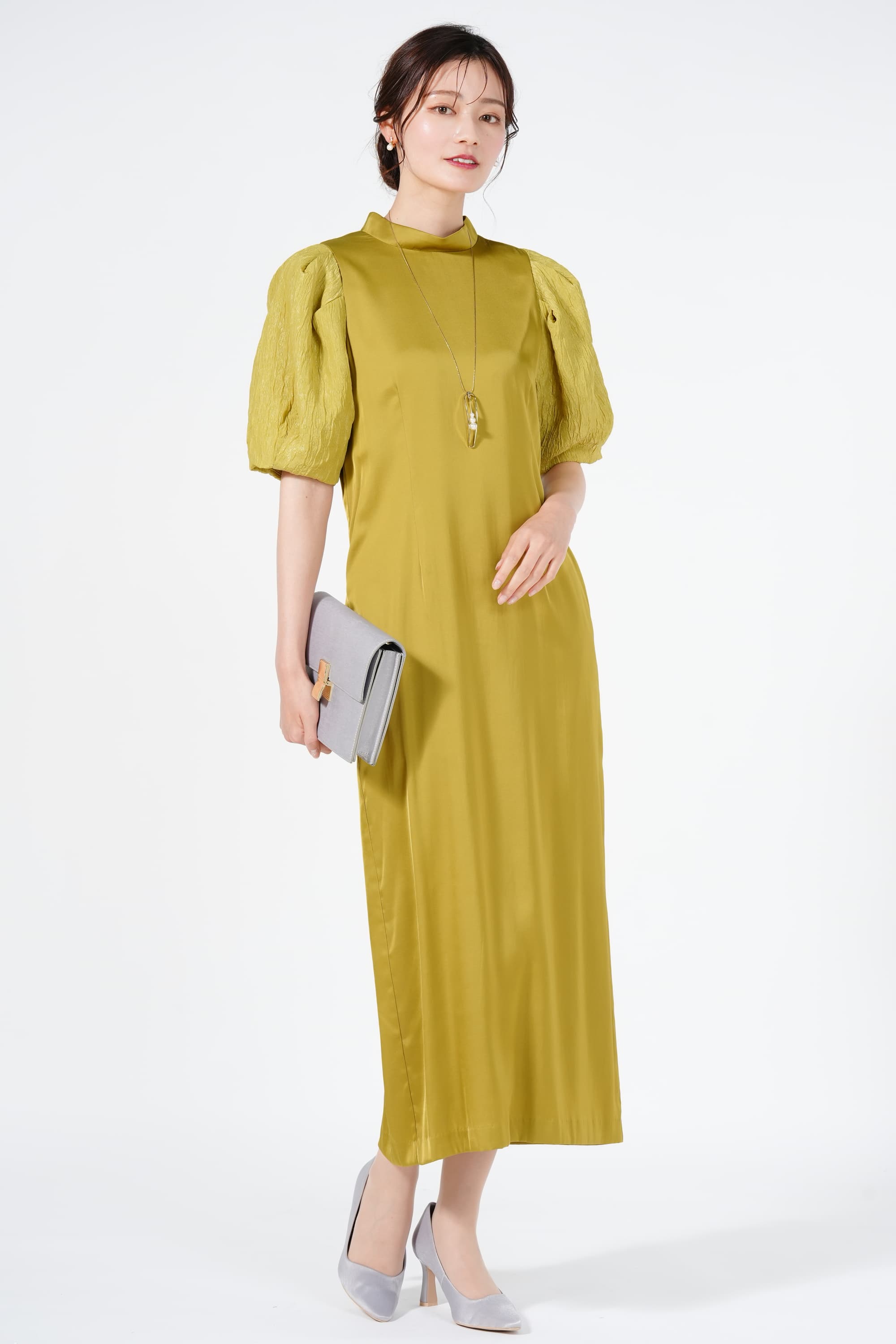 3粒パールロングネックレス