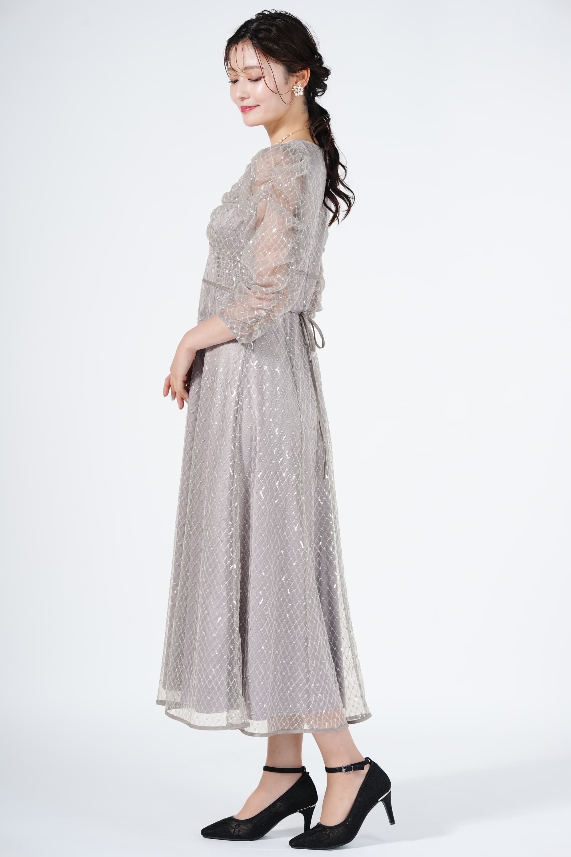 スパンコール刺繍チュールグレードレス