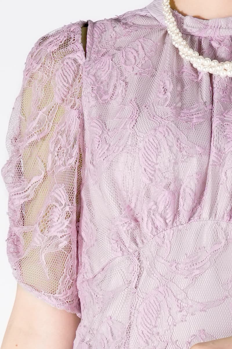 JILLSTUART ラッフル総レースラベンダードレス (M) をレンタル - 結婚