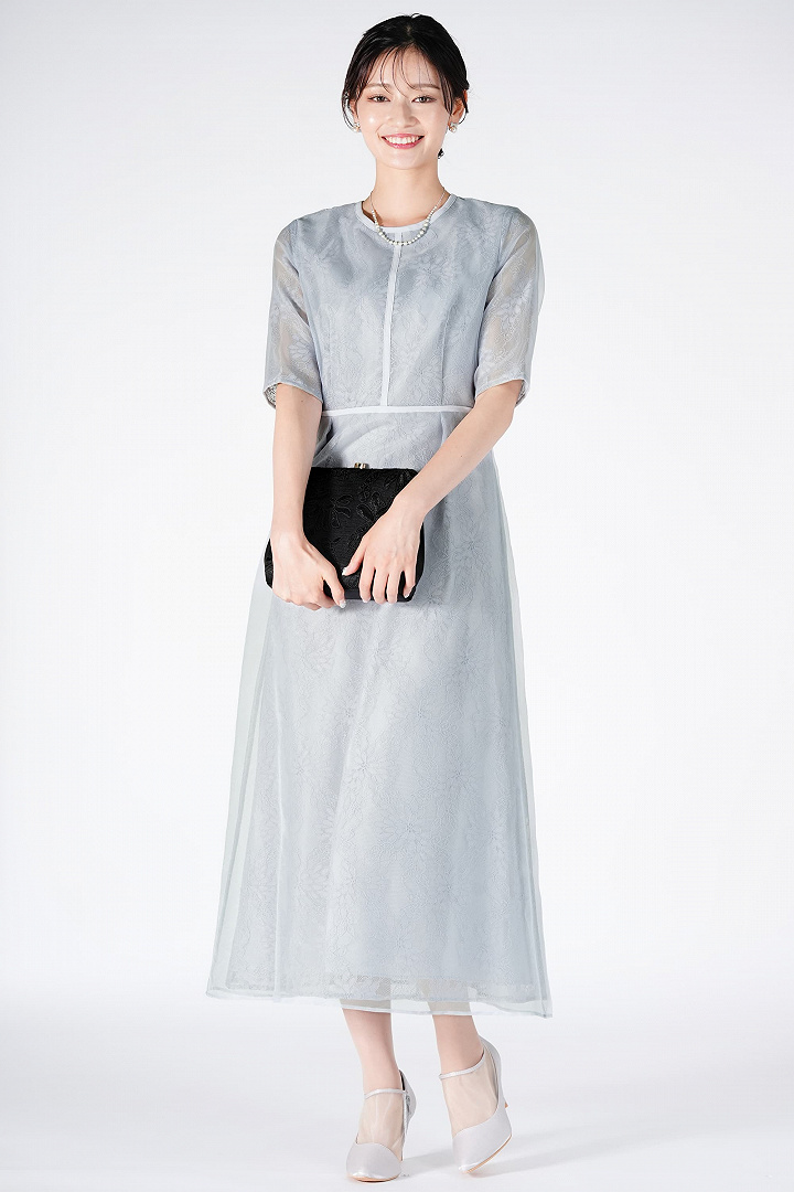 サテン切り替えシアーシルバーブーツ