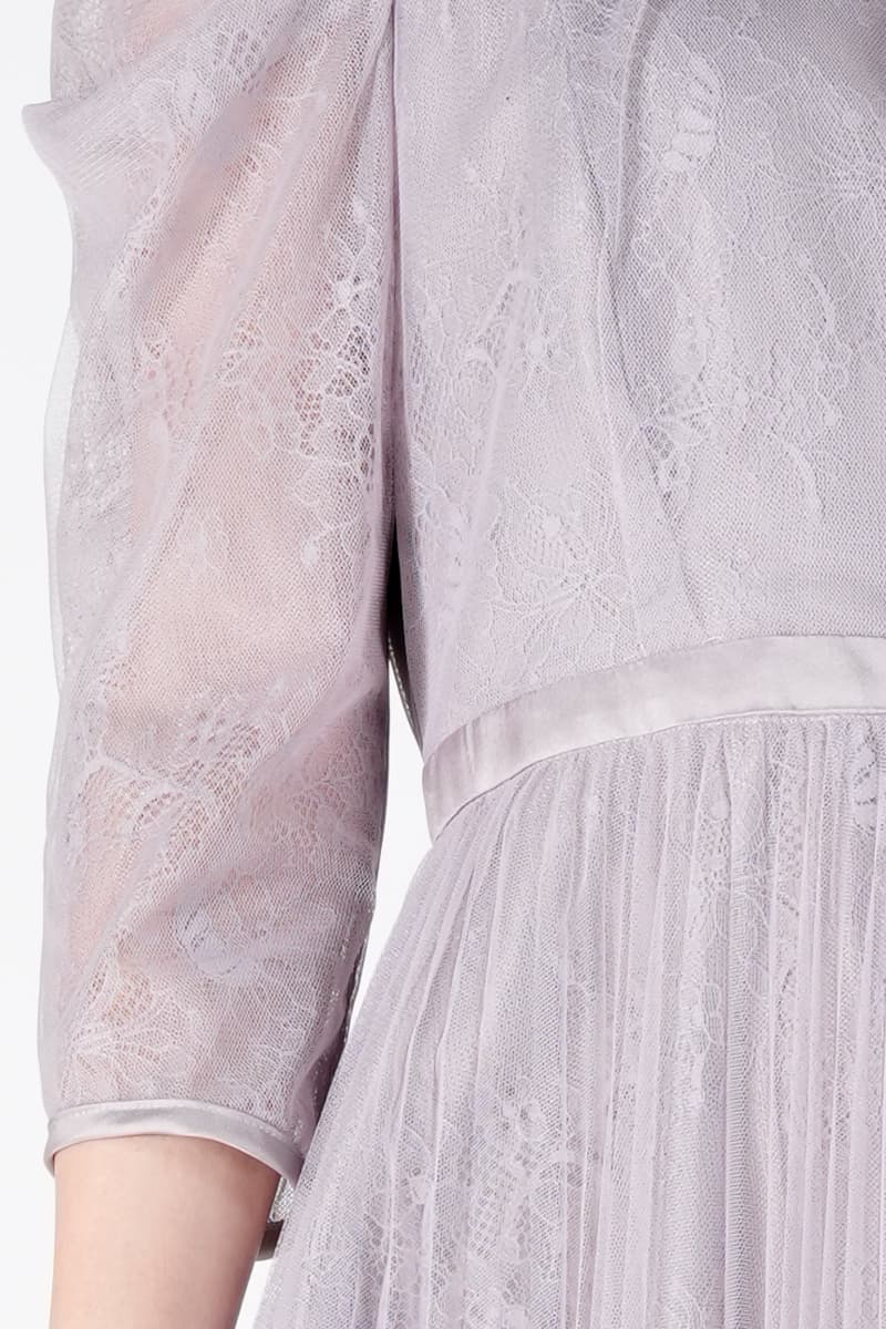 シアーフラワーチュールラベンダーグレードレス