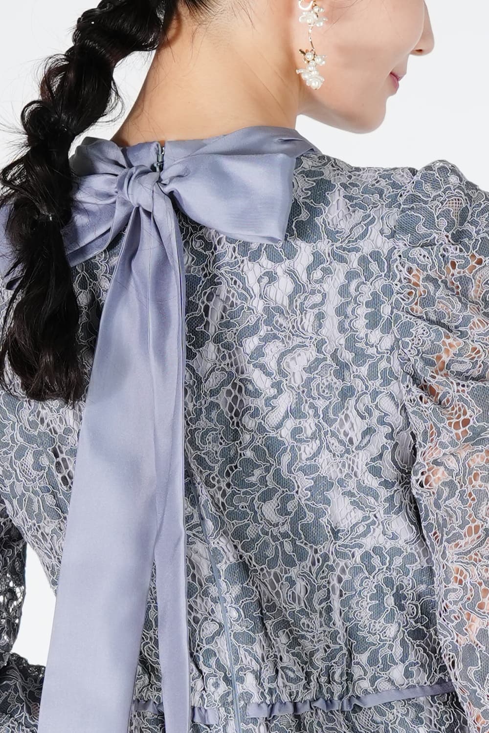 大輪コードレースアッシュブルードレス