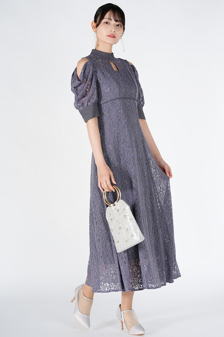 サテン切り替えシアーシルバーブーツ