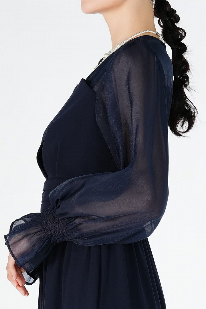 コンビネーションワイド紺パンツドレス