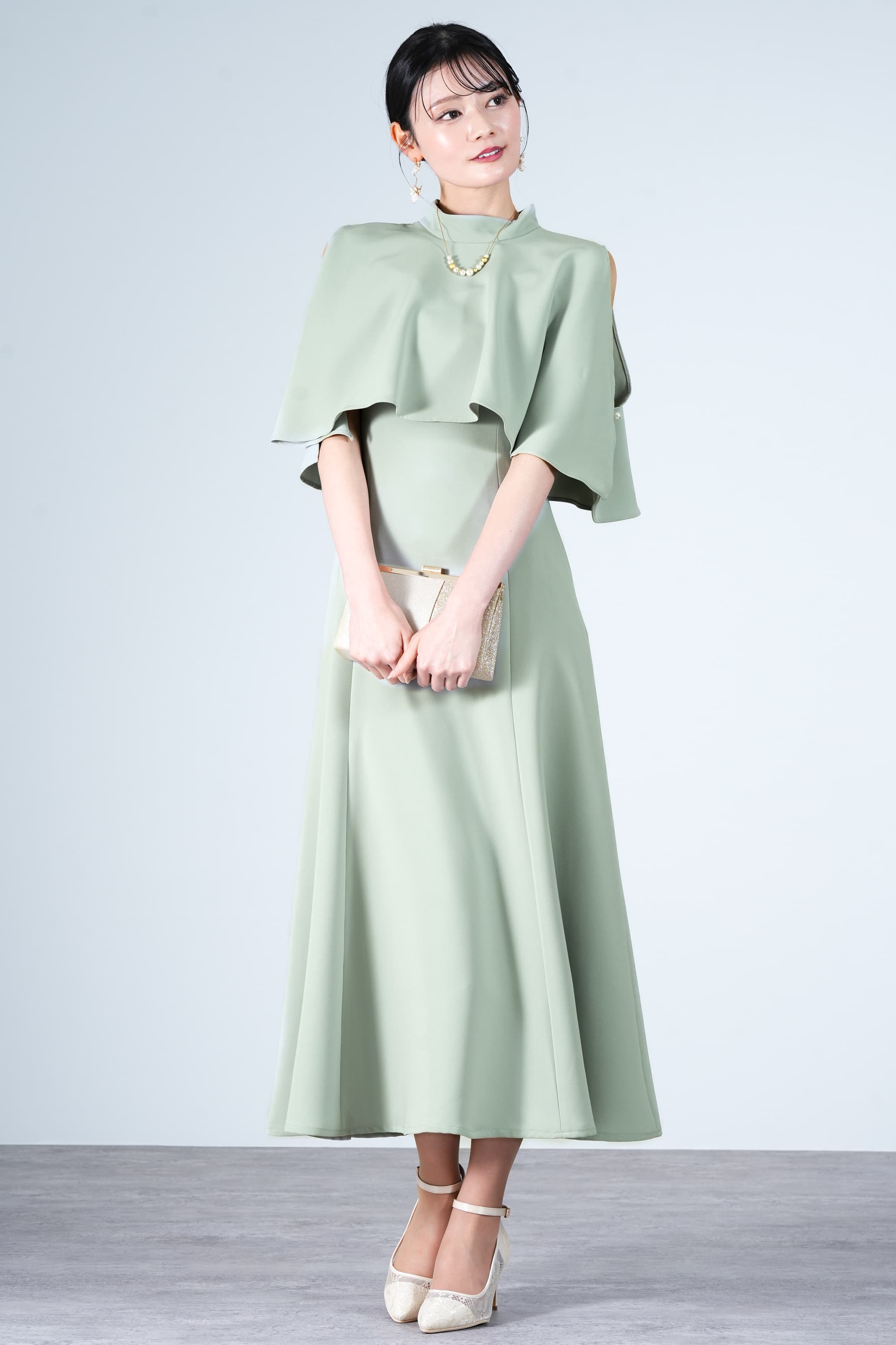 美品✨アンドクチュール ケープレイヤードドレス　アイボリーAnd couture ケープレイヤードドレス(505125619) | AND COUTURE(AND COUTURE