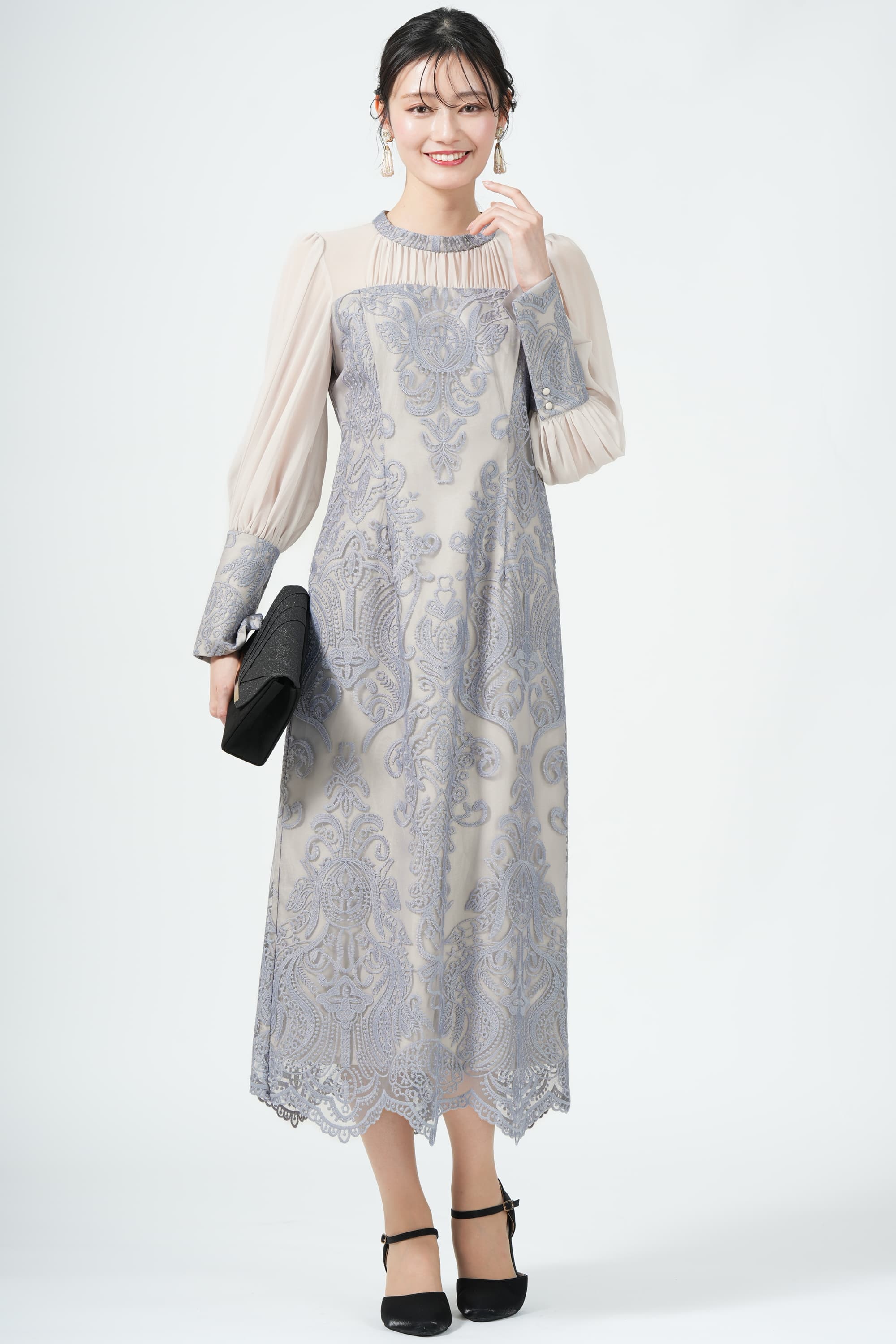 ミストレアス　Nep Tweed Compact Bustier ブルー　グレー Compact Tweed Bustier - MISTREASS