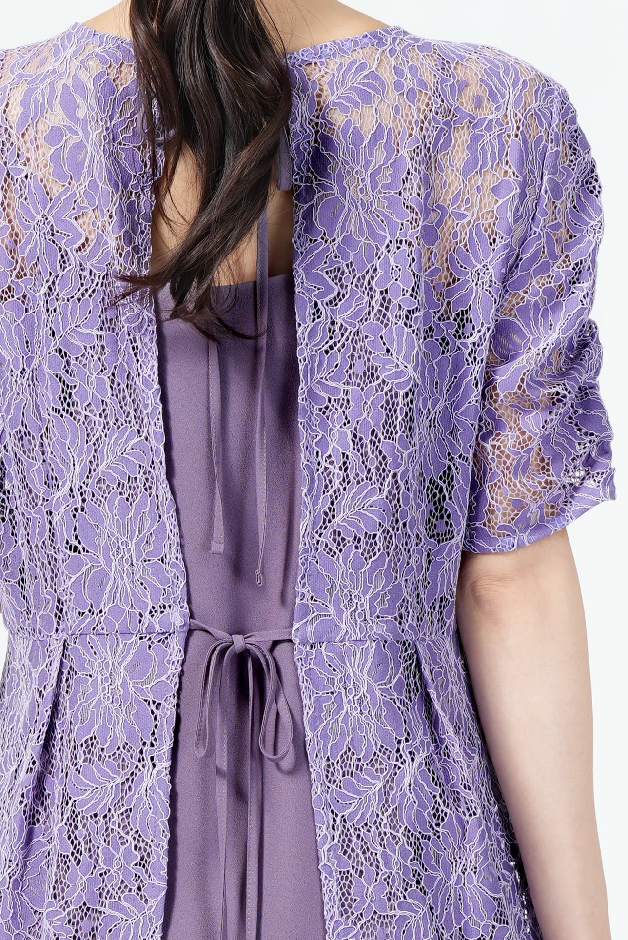 エプロンレースパープルドレス