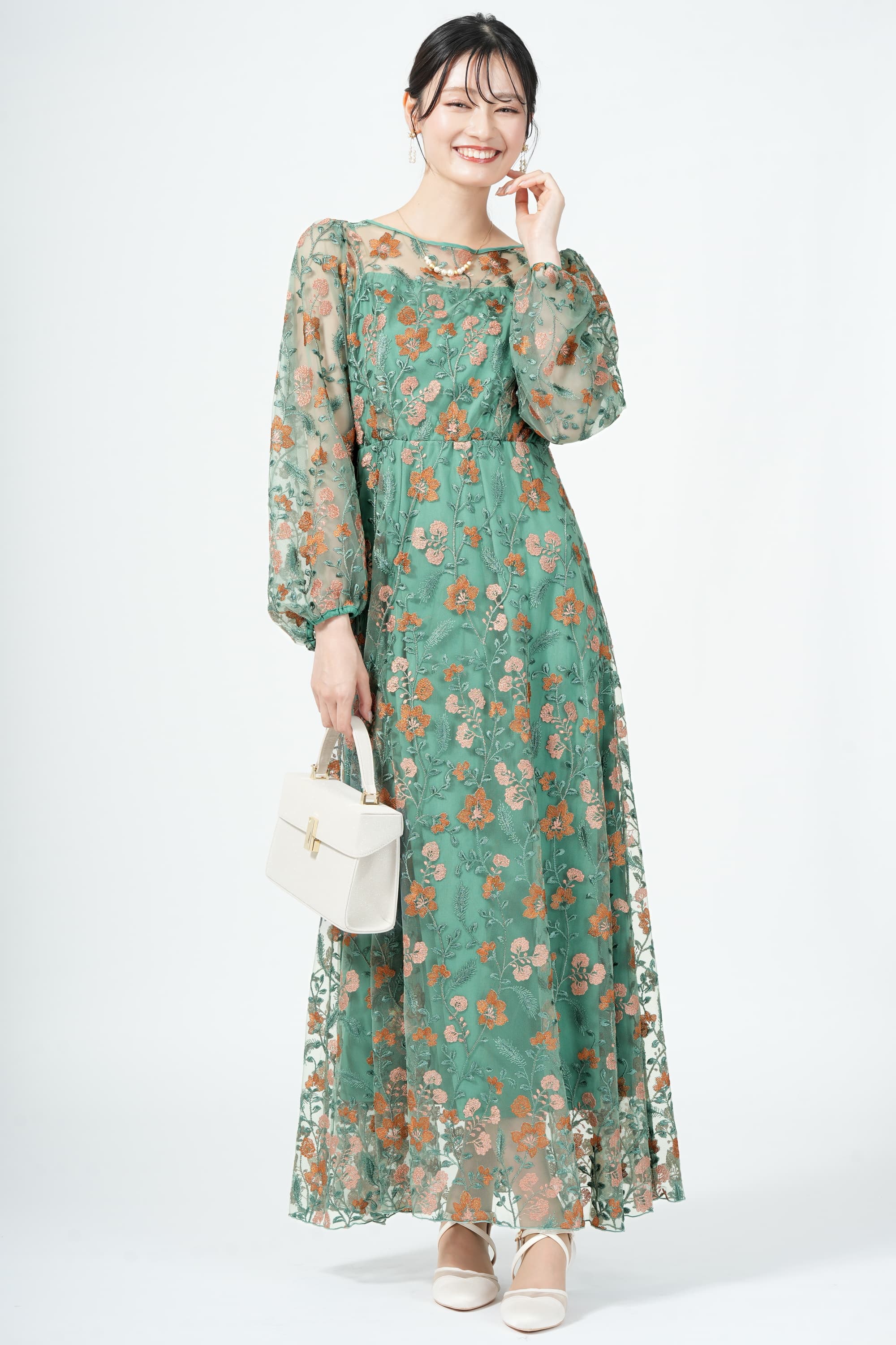 結婚式/オケージョンドレス/WEB限定/2サイズ展開/裏地付き】embroidery organdy dress（ドレス）｜Kastane（カスタネ）のファッション通販  - ZOZOTOWN