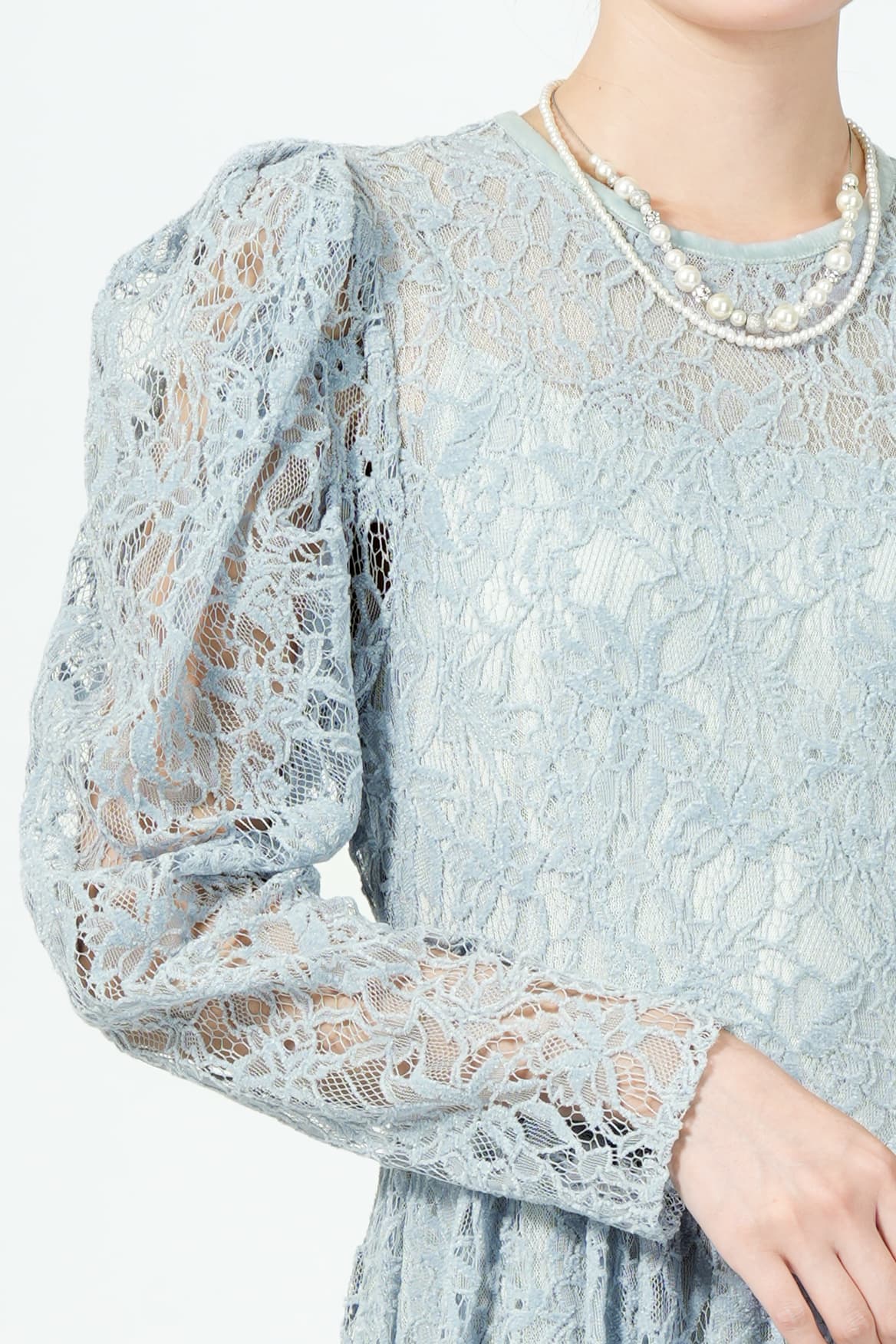 JILLSTUART モールレースブルードレス (M) をレンタル - 結婚式