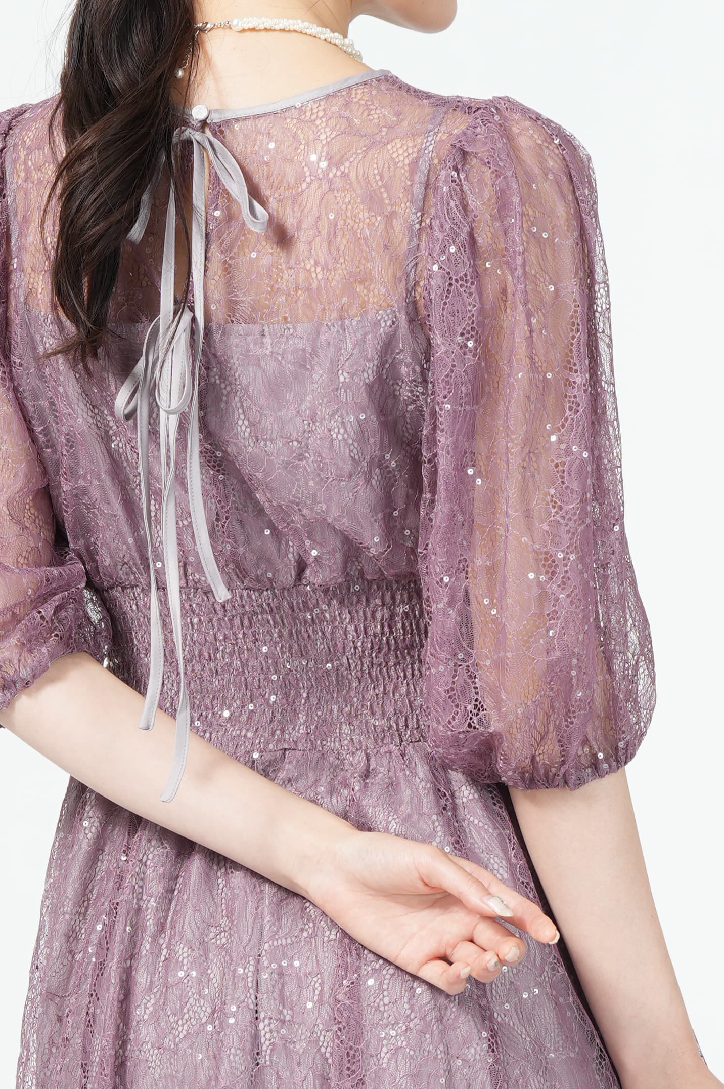 JILLSTUART スパンコール混レースモーブドレス (M) をレンタル - 結婚