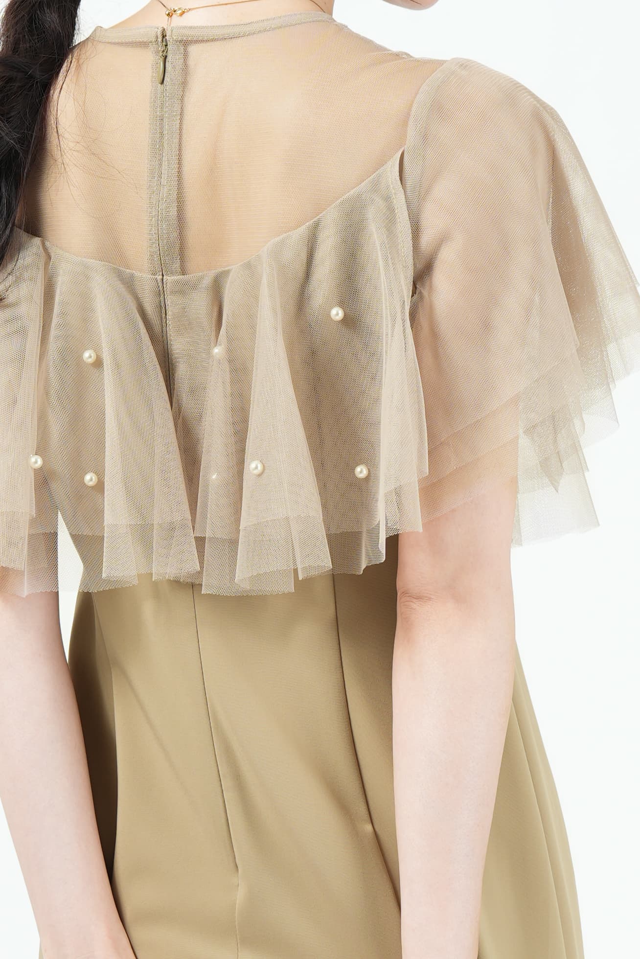 Dorry Doll パールラッフルイエローベージュドレス (M) を