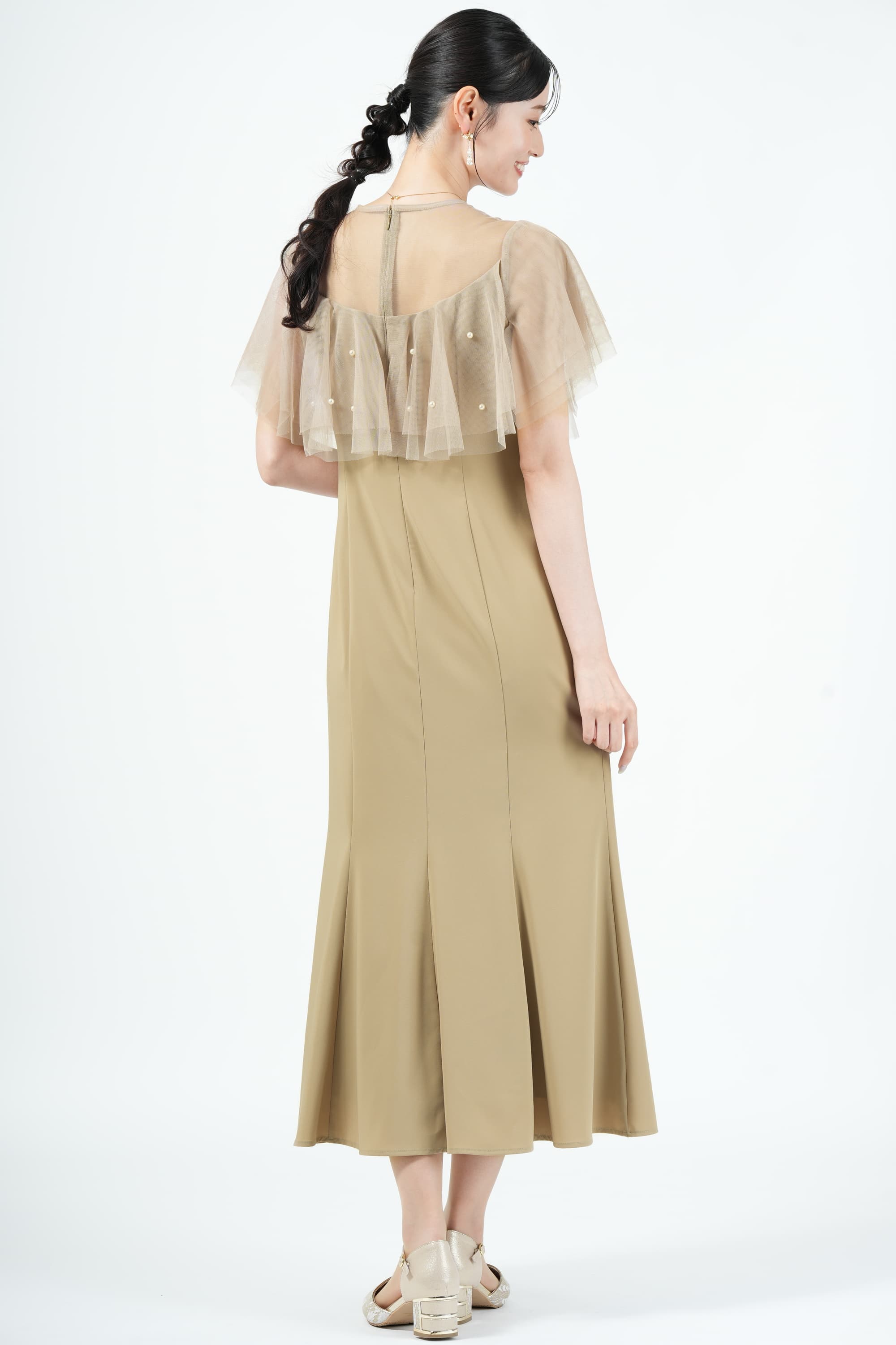 Dorry Doll パールラッフルイエローベージュドレス (M) を