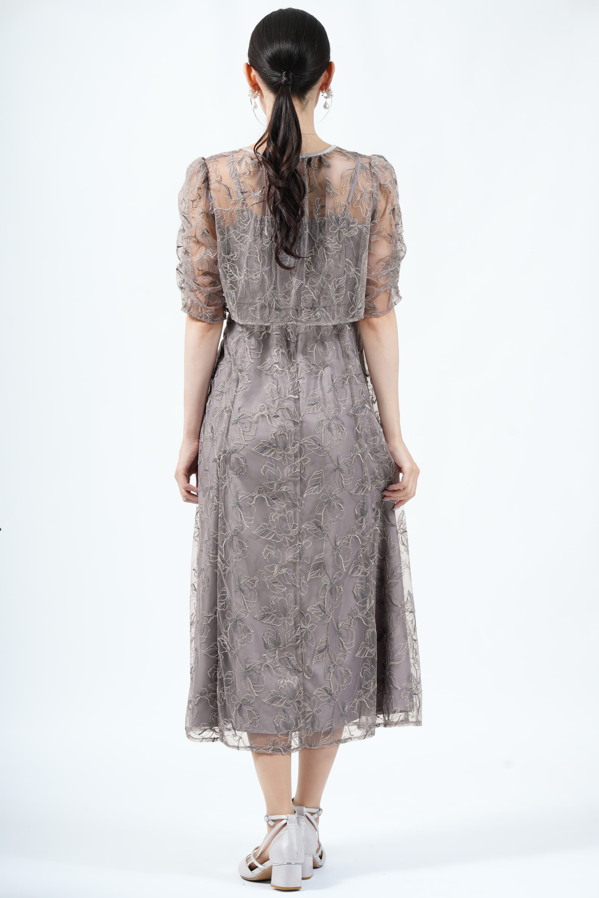 LD5149-SB リボン スカイブルー キラキラ カラードレス 【結婚式